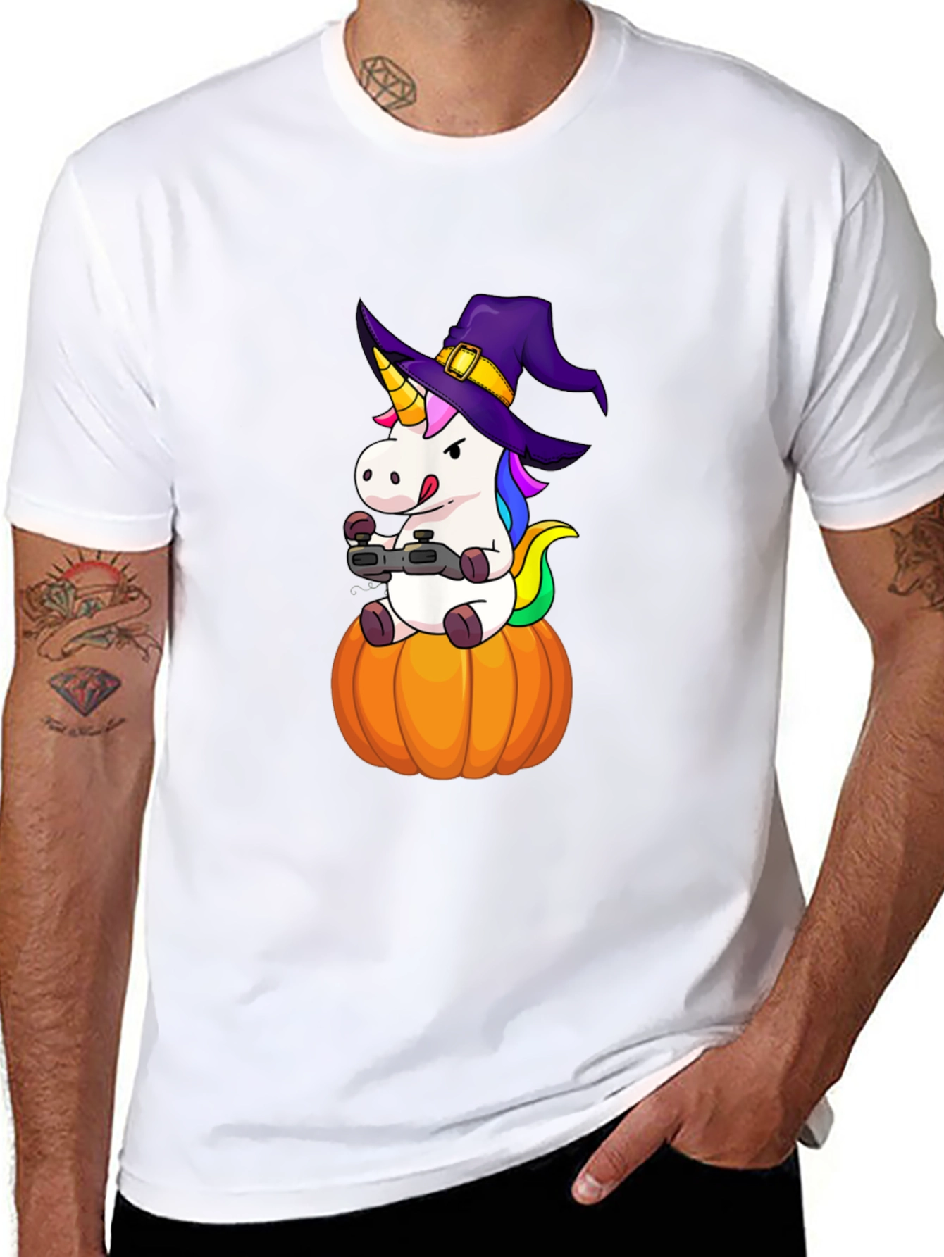 Halloween Unicorn Gamer T-Shirt