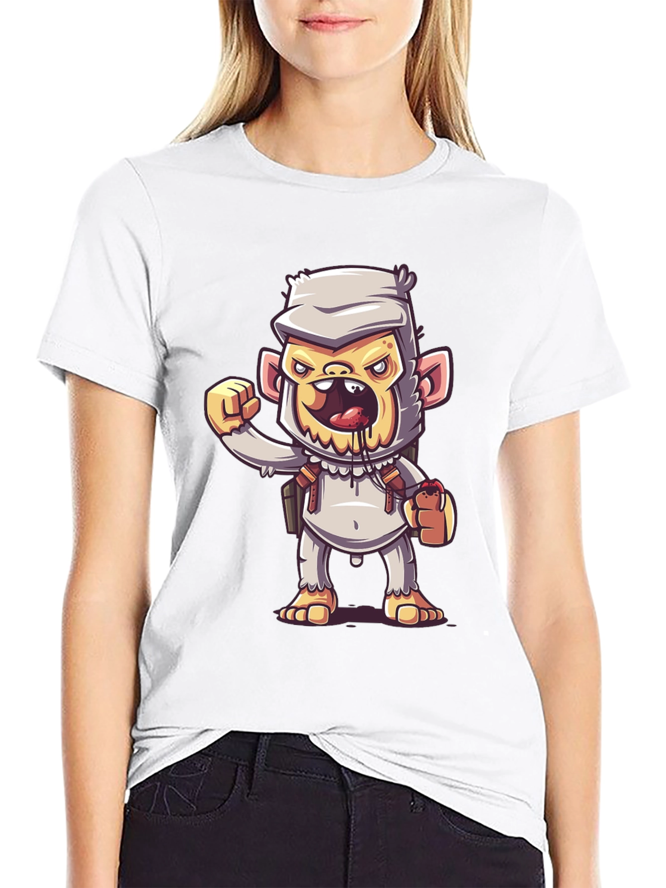 Cartoon Monkey Graphic Tee