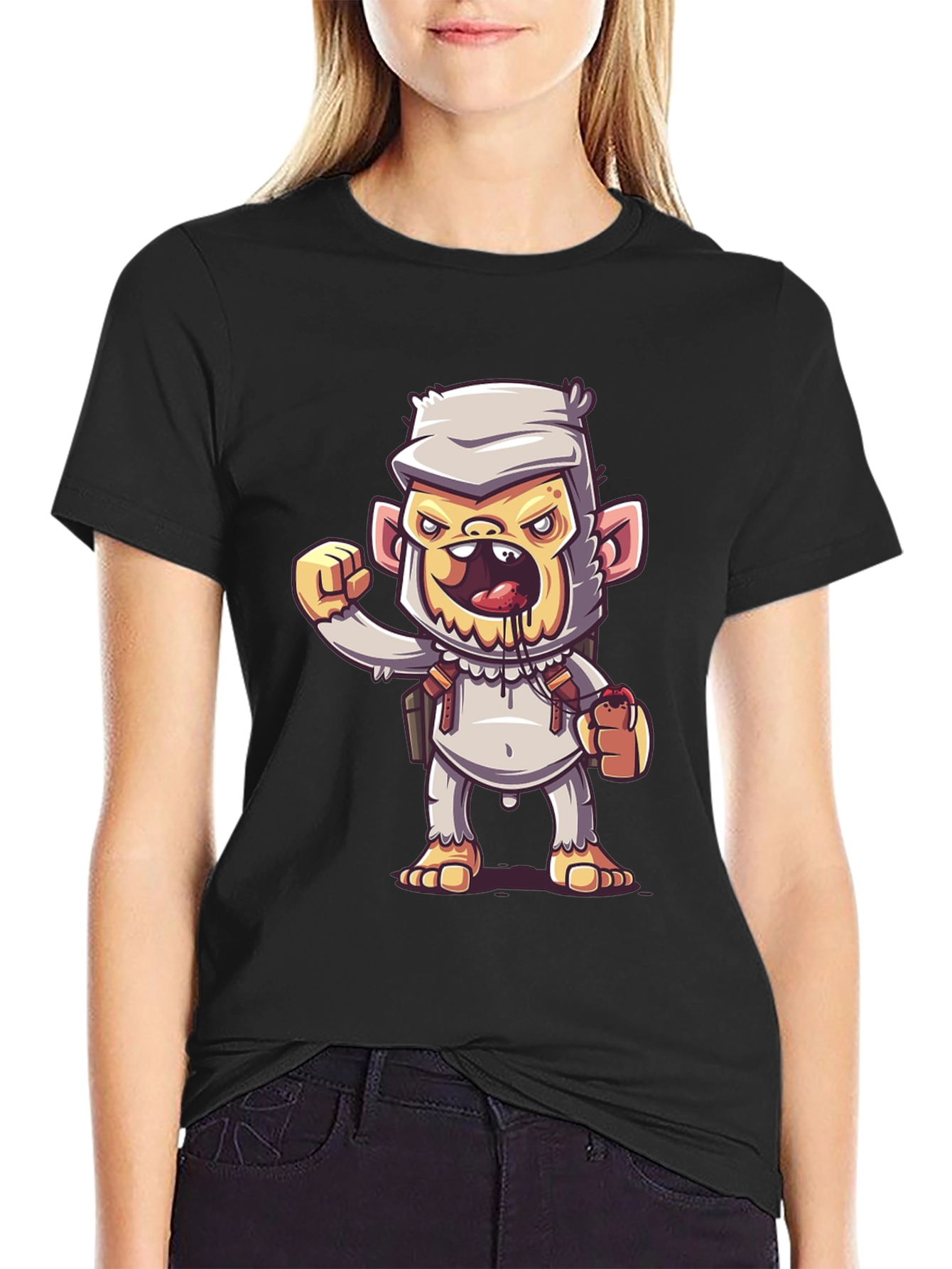 Cartoon Monkey Graphic Tee