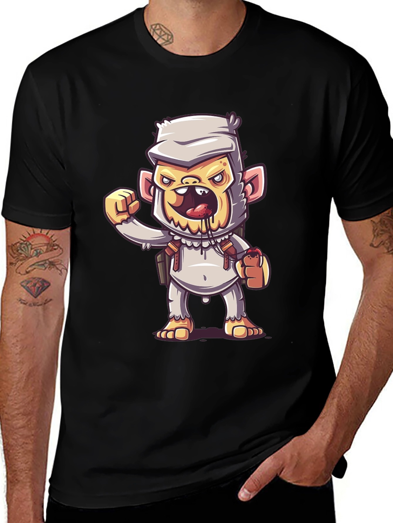 Cartoon Monkey Graphic Tee