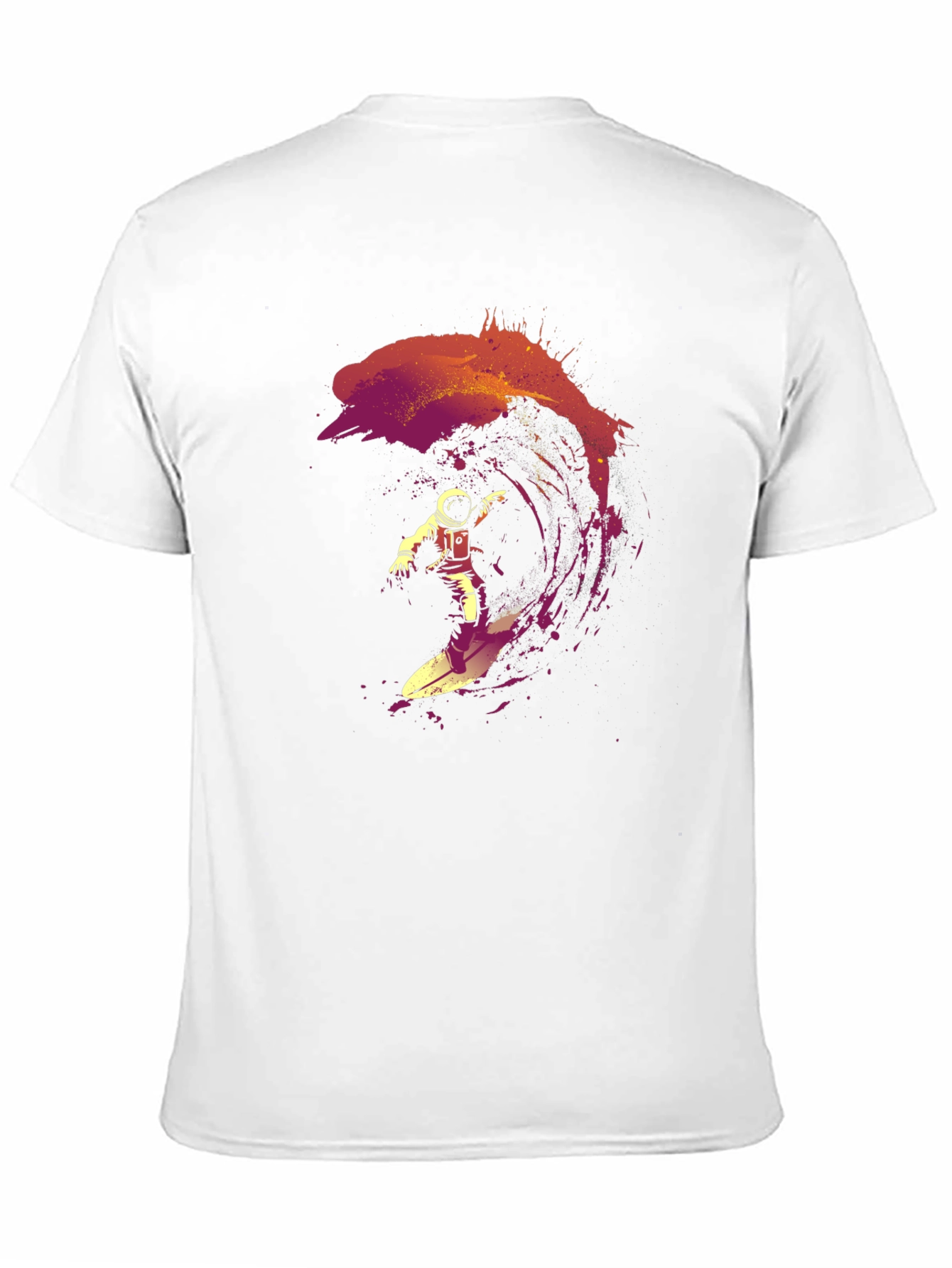 Astronaut Surfing Wave Graphic T-Shirt - Cool Space Design