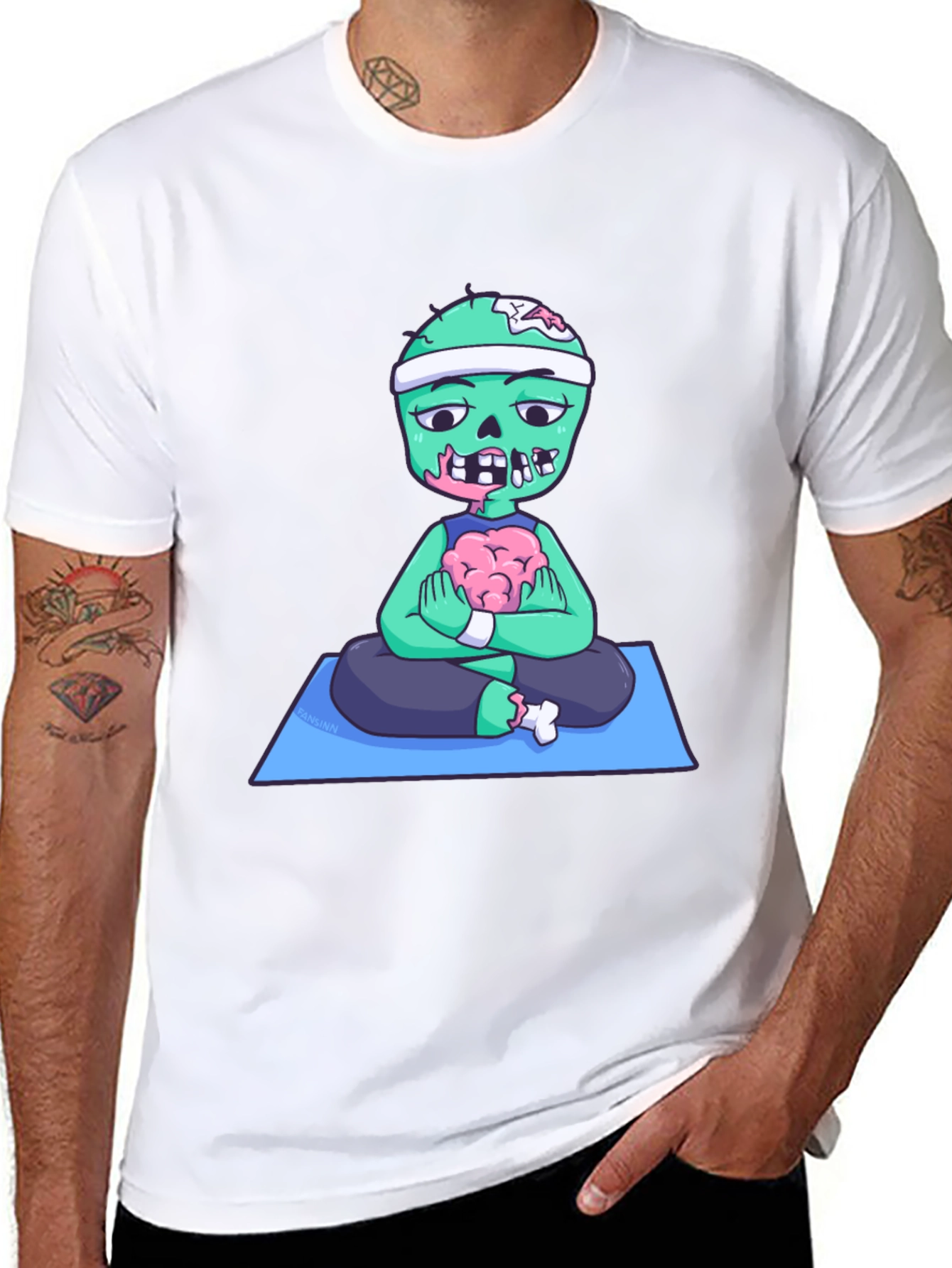Zombie Yoga Brains T-Shirt