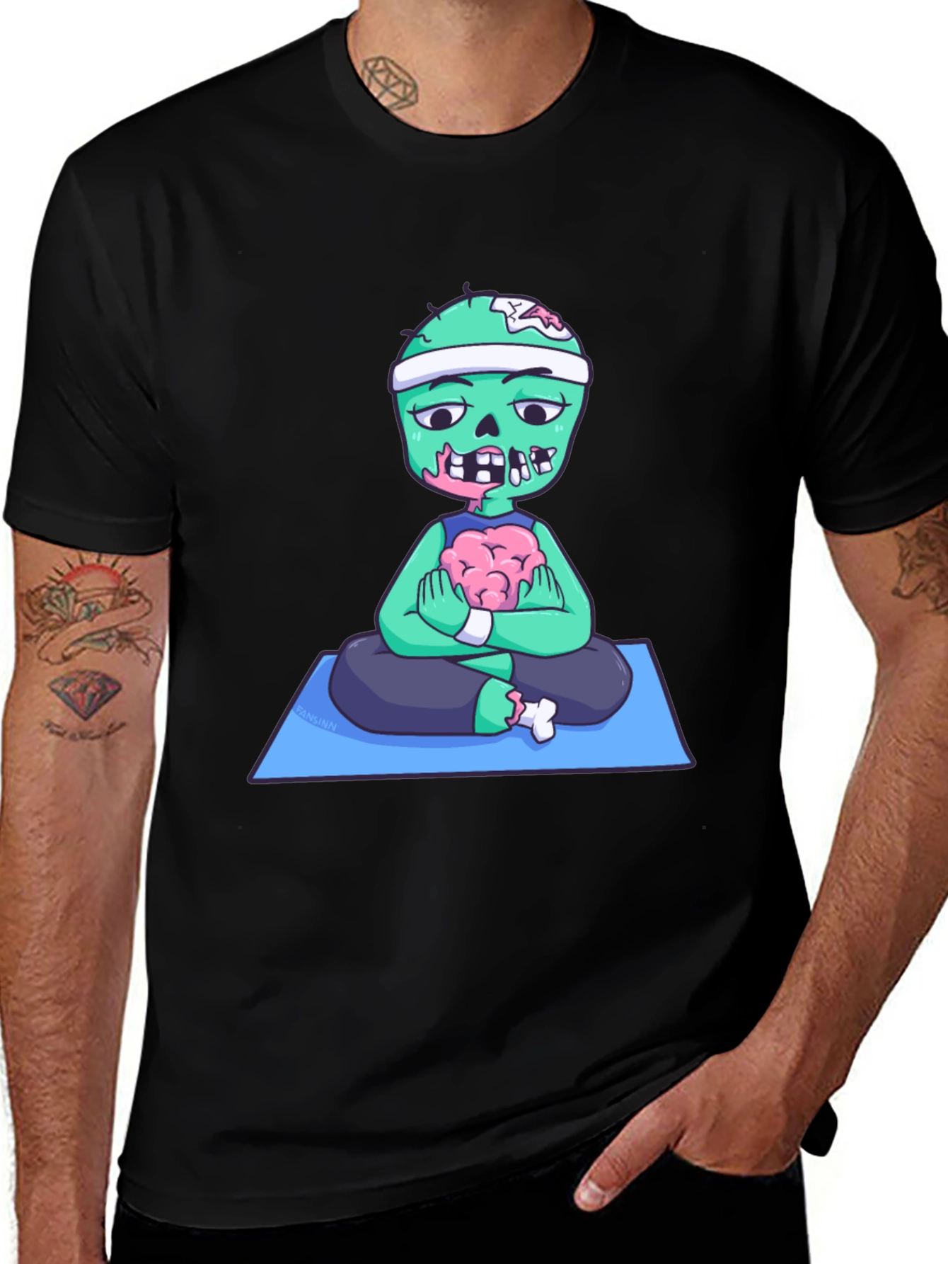 Zombie Yoga Brains T-Shirt