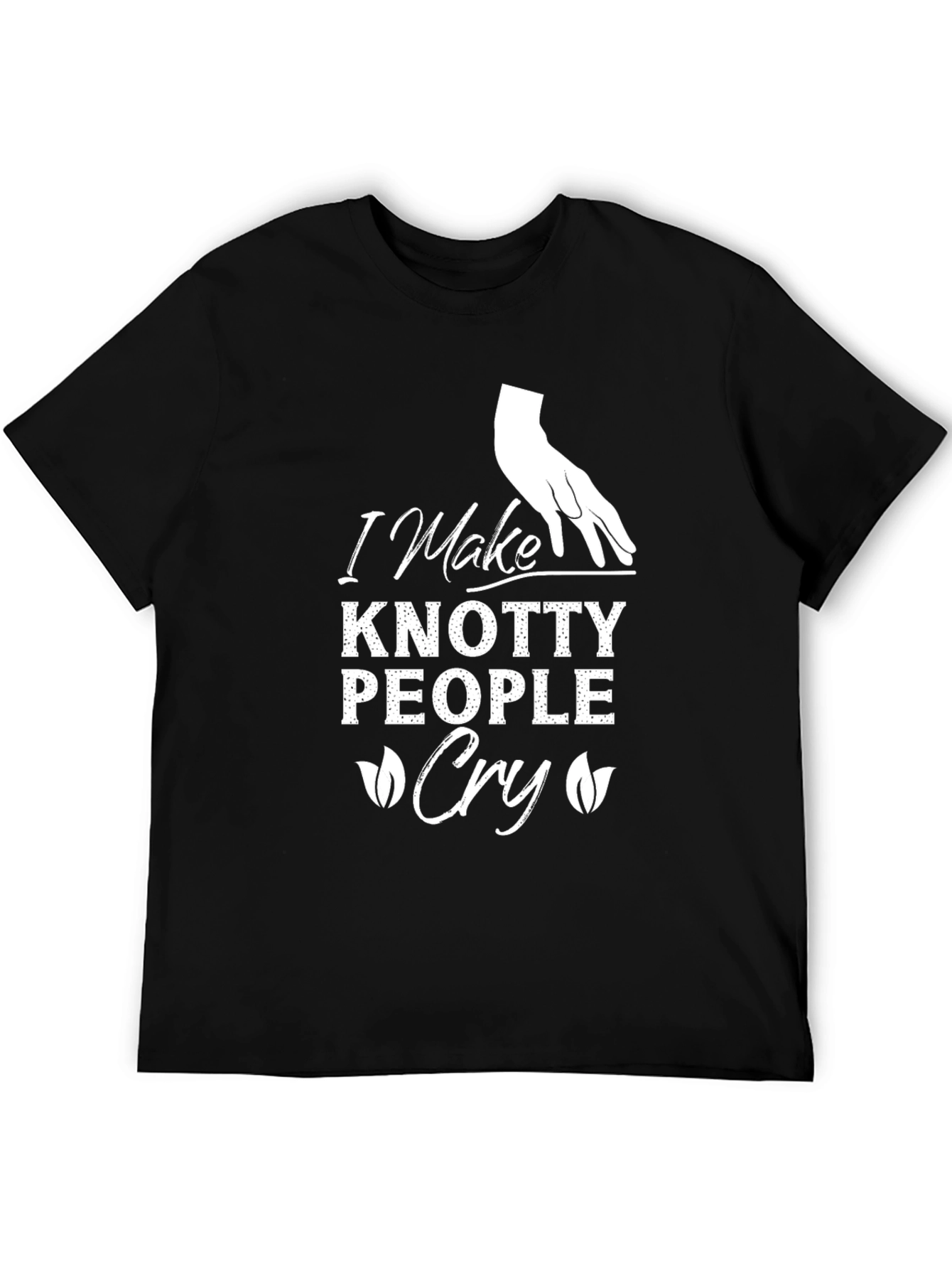 Knotty People Cry Black T-Shirt