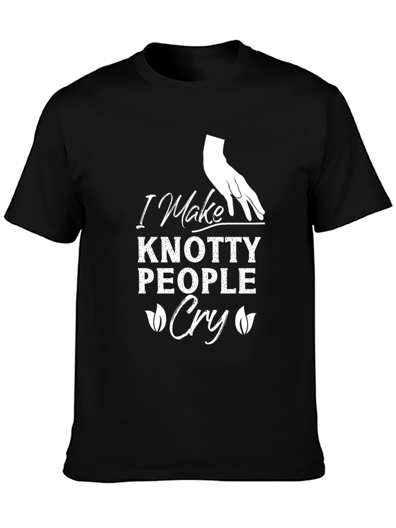 Knotty People Cry Black T-Shirt