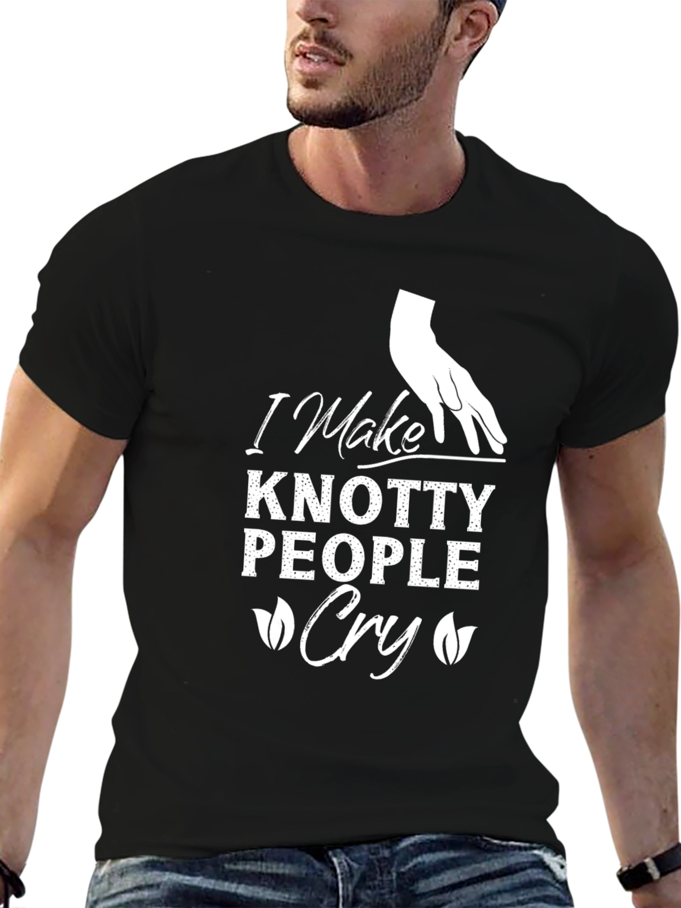 Knotty People Cry Black T-Shirt