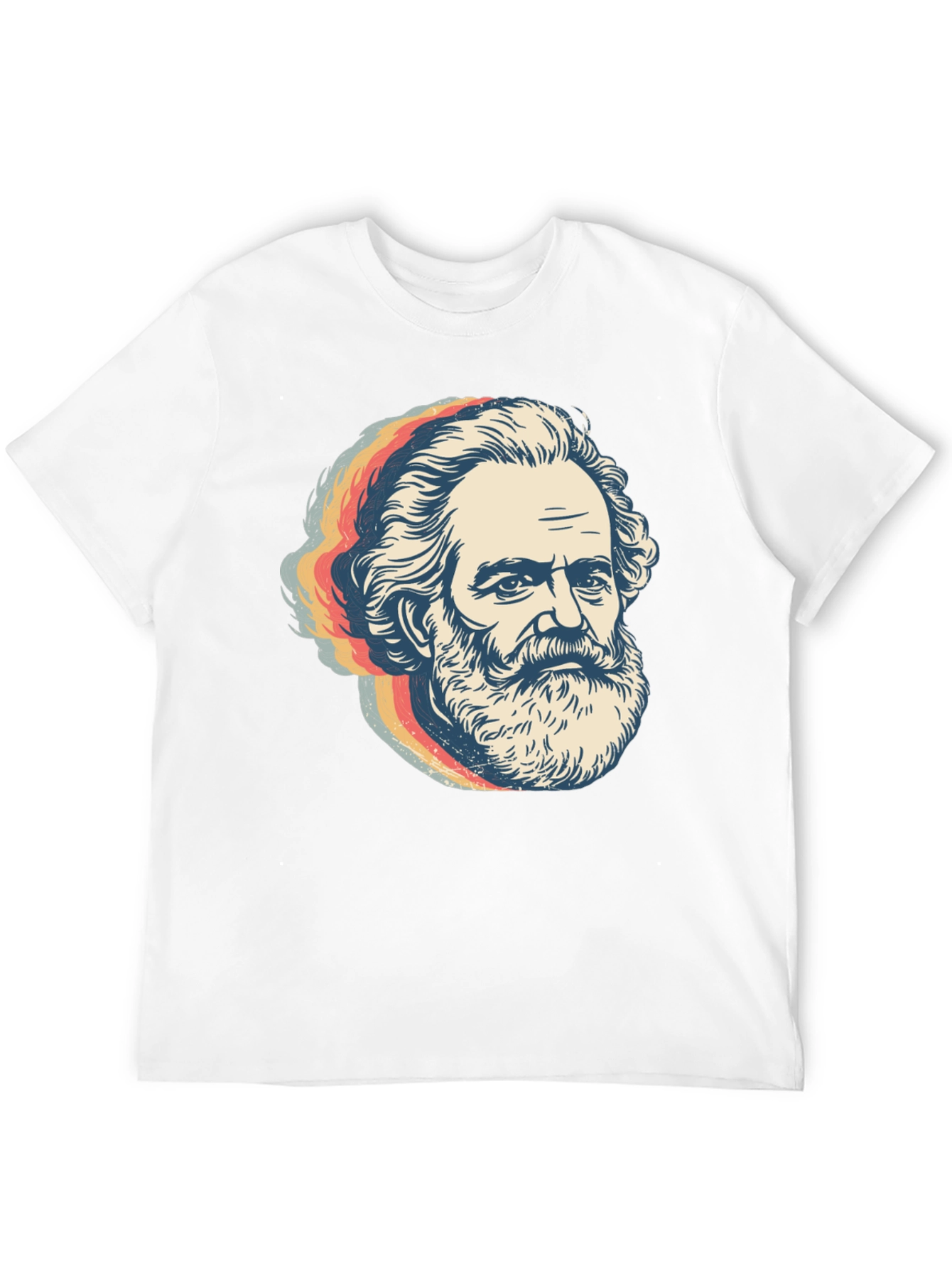 Retro Karl Marx Portrait Graphic Tee - Black