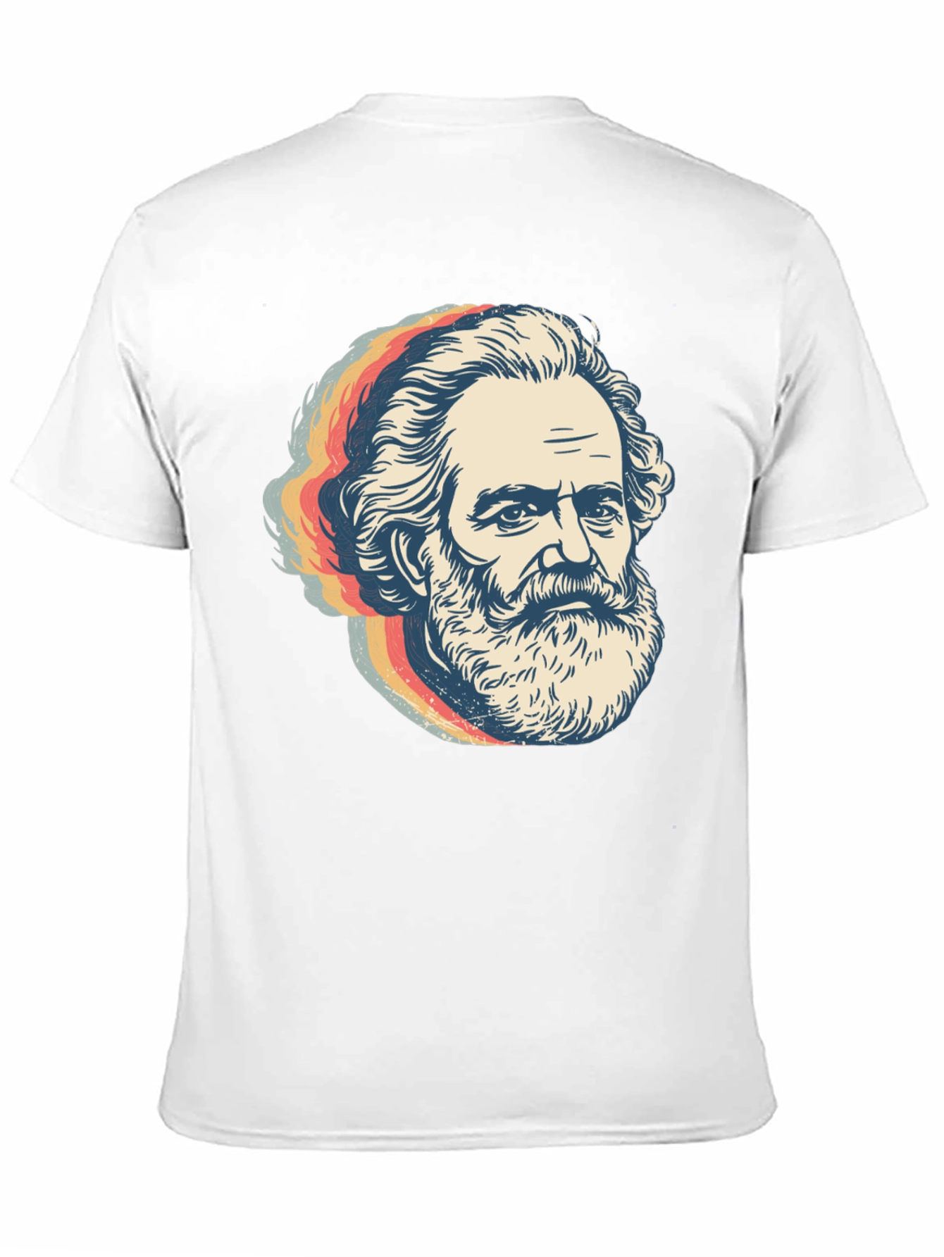 Retro Karl Marx Portrait Graphic Tee - Black