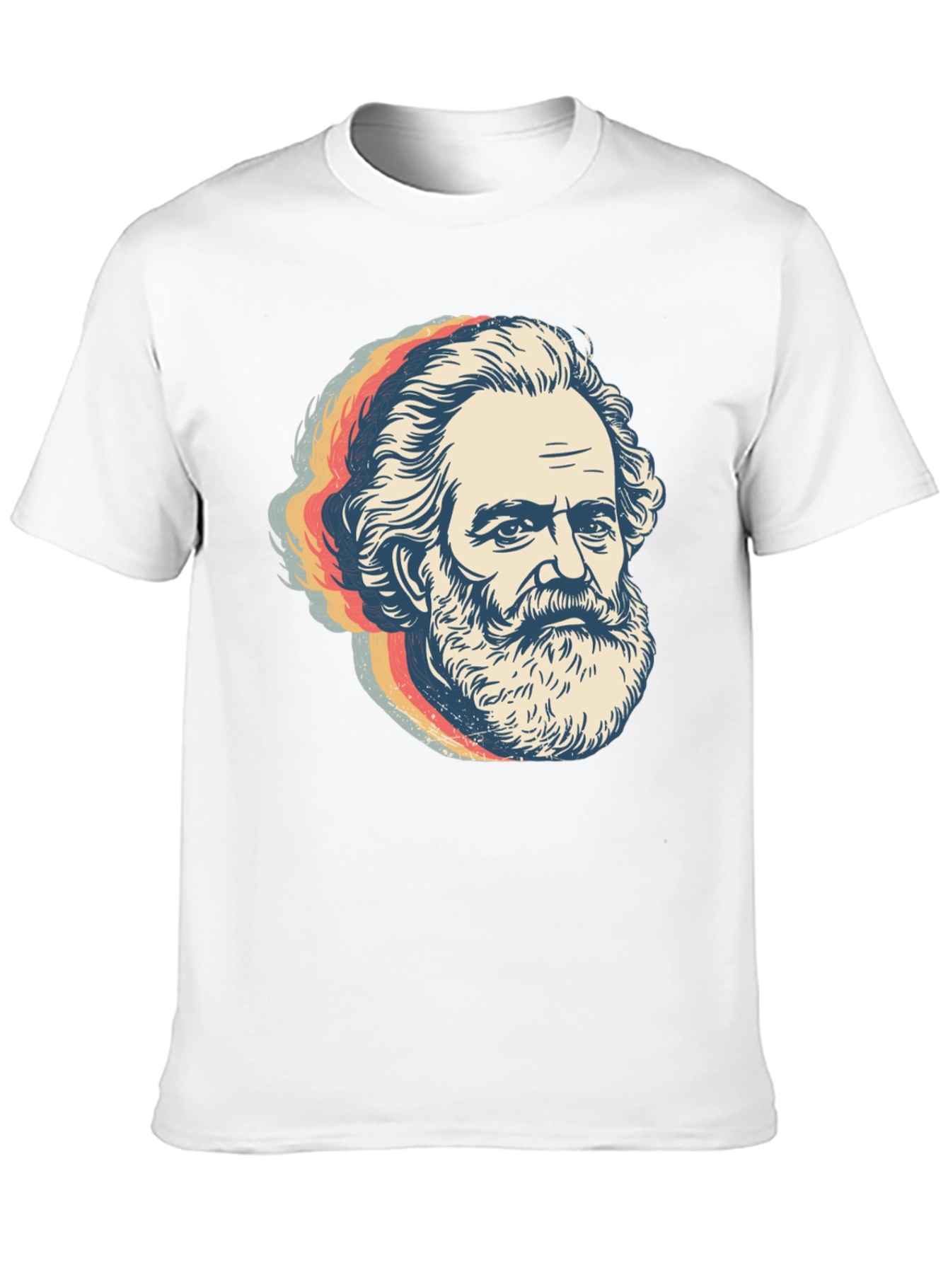 Retro Karl Marx Portrait Graphic Tee - Black