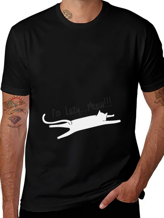 Lazy Cat Graphic Tee - Funny Unisex T-Shirt