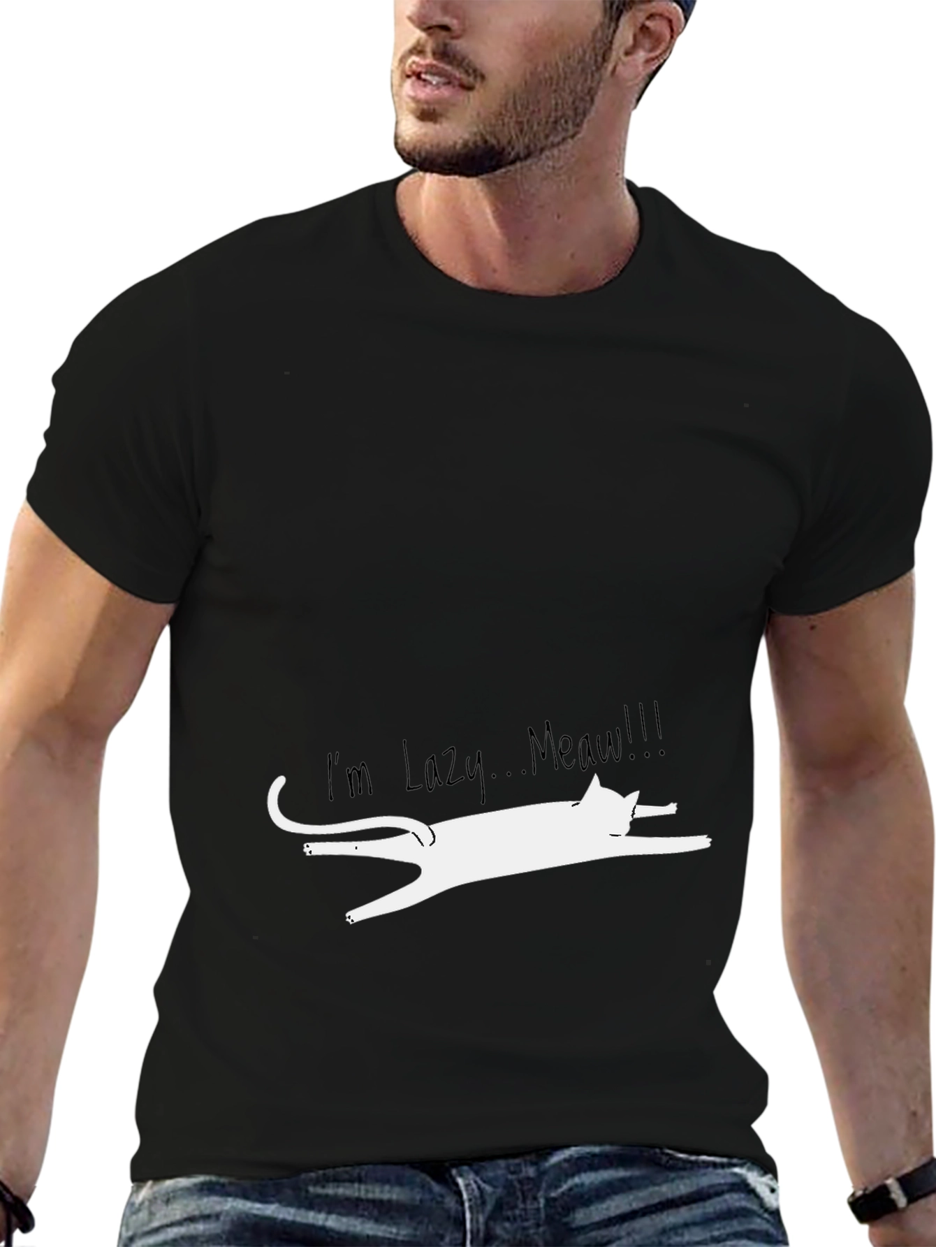 Lazy Cat Graphic Tee - Funny Unisex T-Shirt
