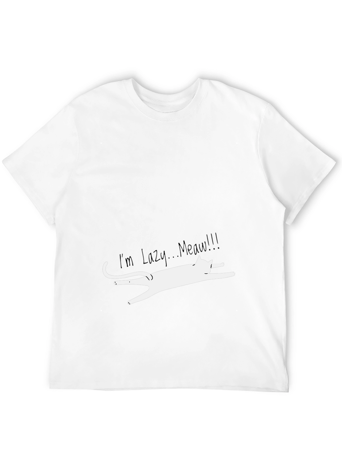 Lazy Cat Graphic Tee - Funny Unisex T-Shirt
