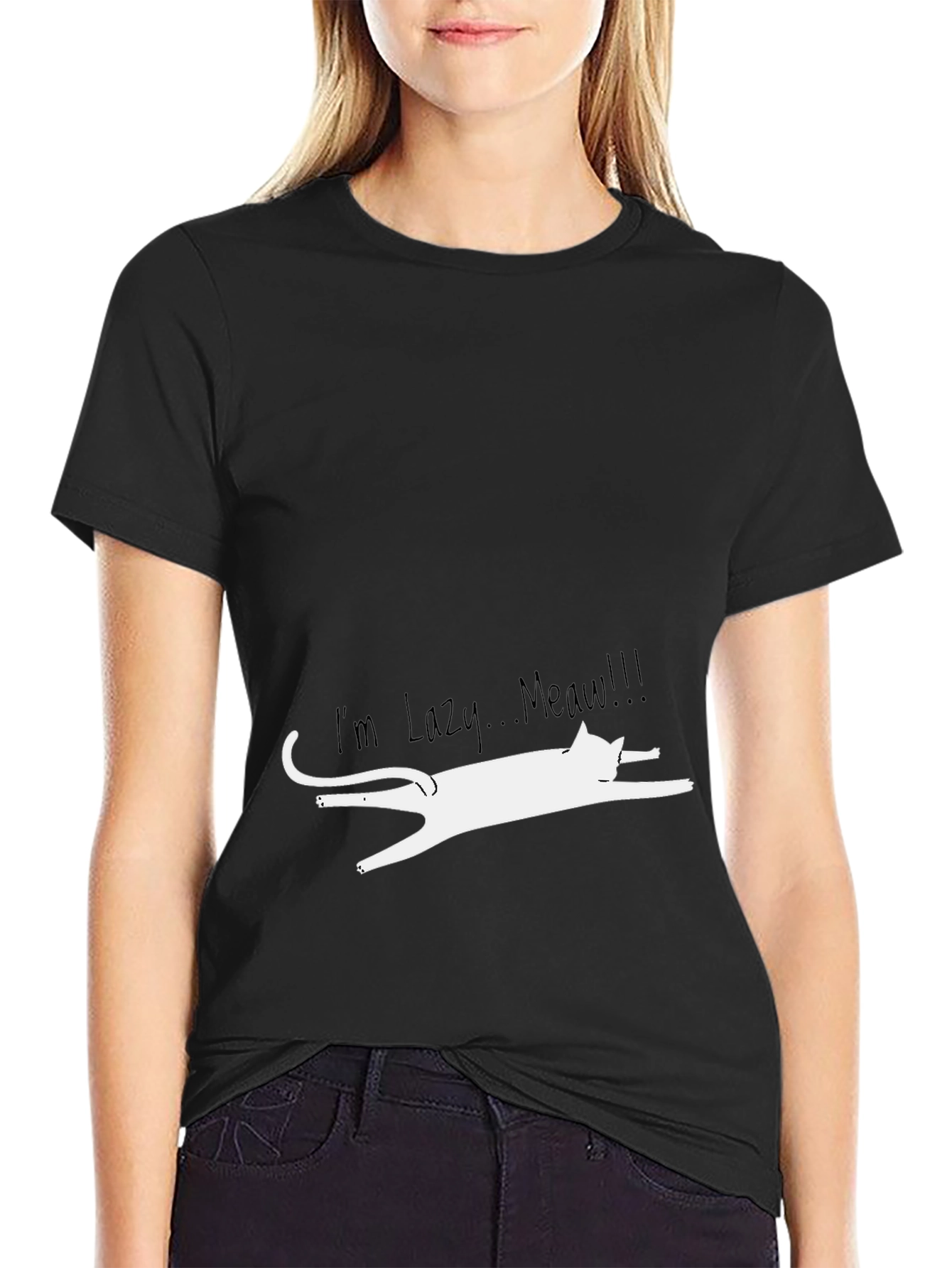 Lazy Cat Graphic Tee - Funny Unisex T-Shirt