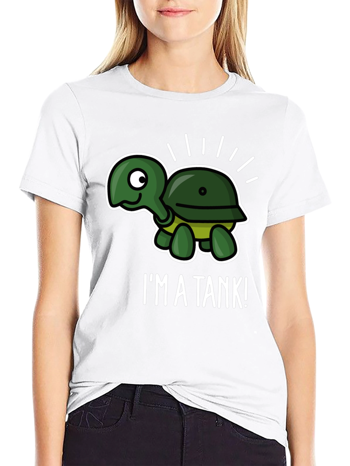 Im A Tank! Funny Turtle Graphic T-Shirt