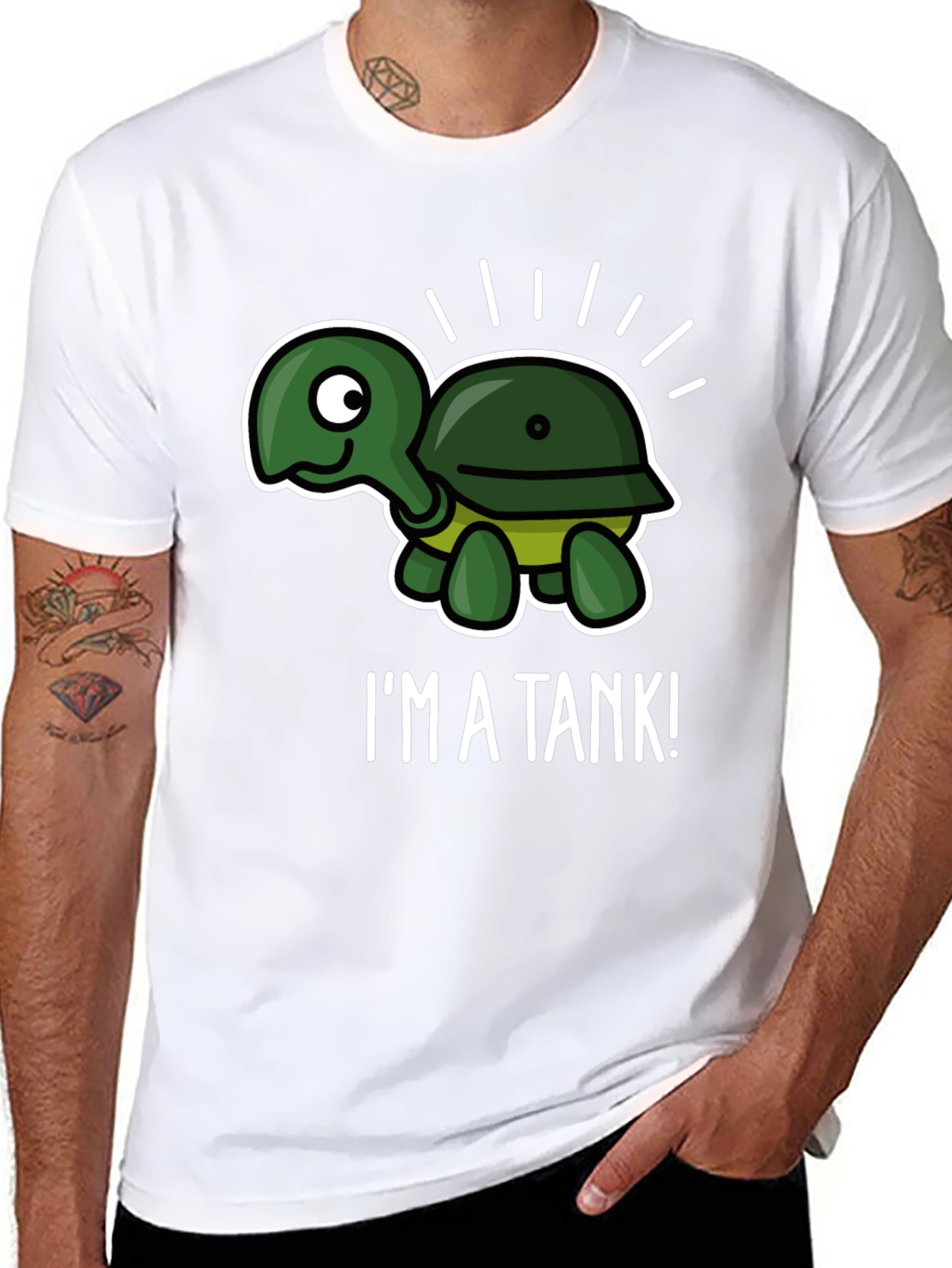 Im A Tank! Funny Turtle Graphic T-Shirt