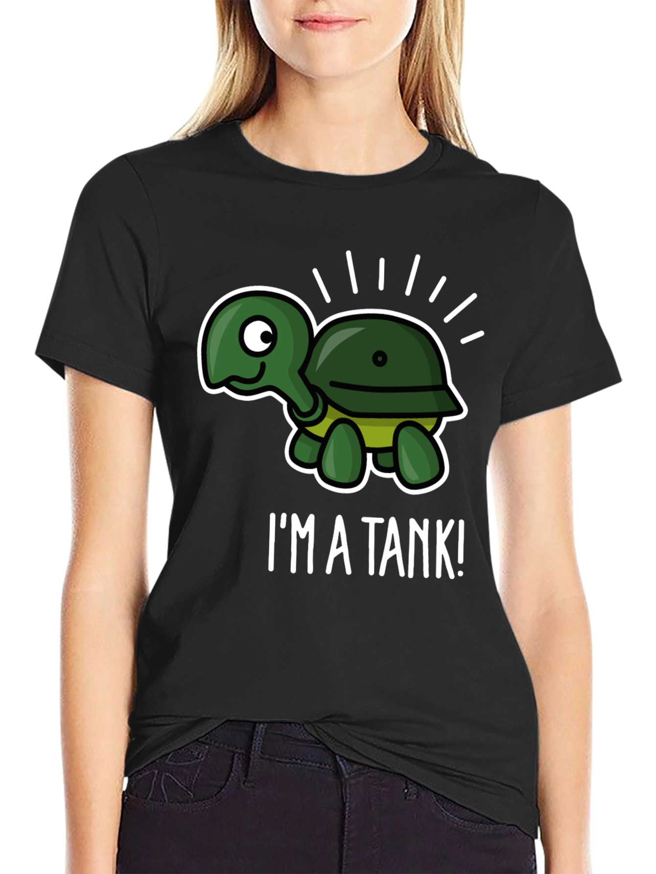 Im A Tank! Funny Turtle Graphic T-Shirt