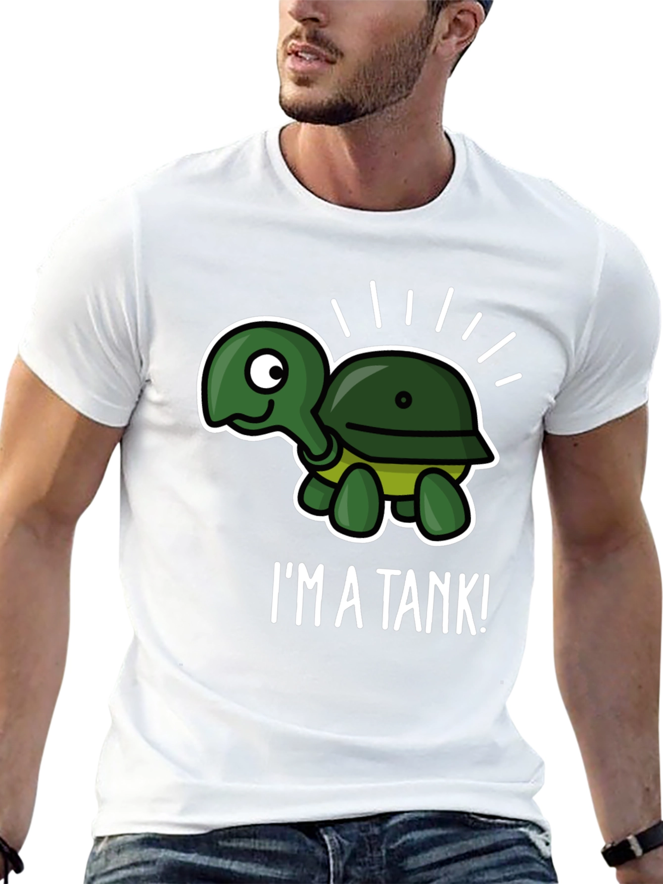 Im A Tank! Funny Turtle Graphic T-Shirt