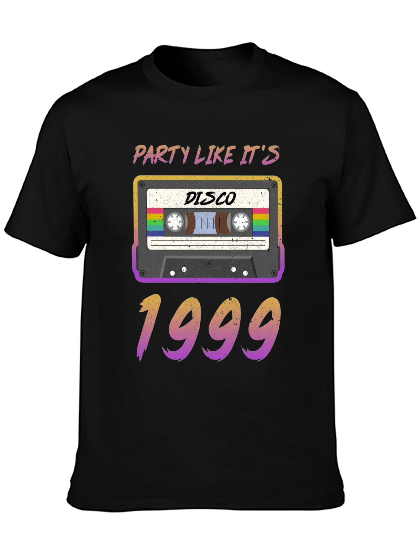Party Like Its 1999 Disco Cassette Tape Graphic T-Shirt
