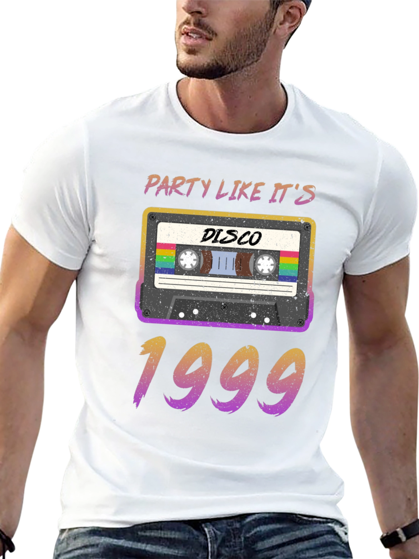Party Like Its 1999 Disco Cassette Tape Graphic T-Shirt