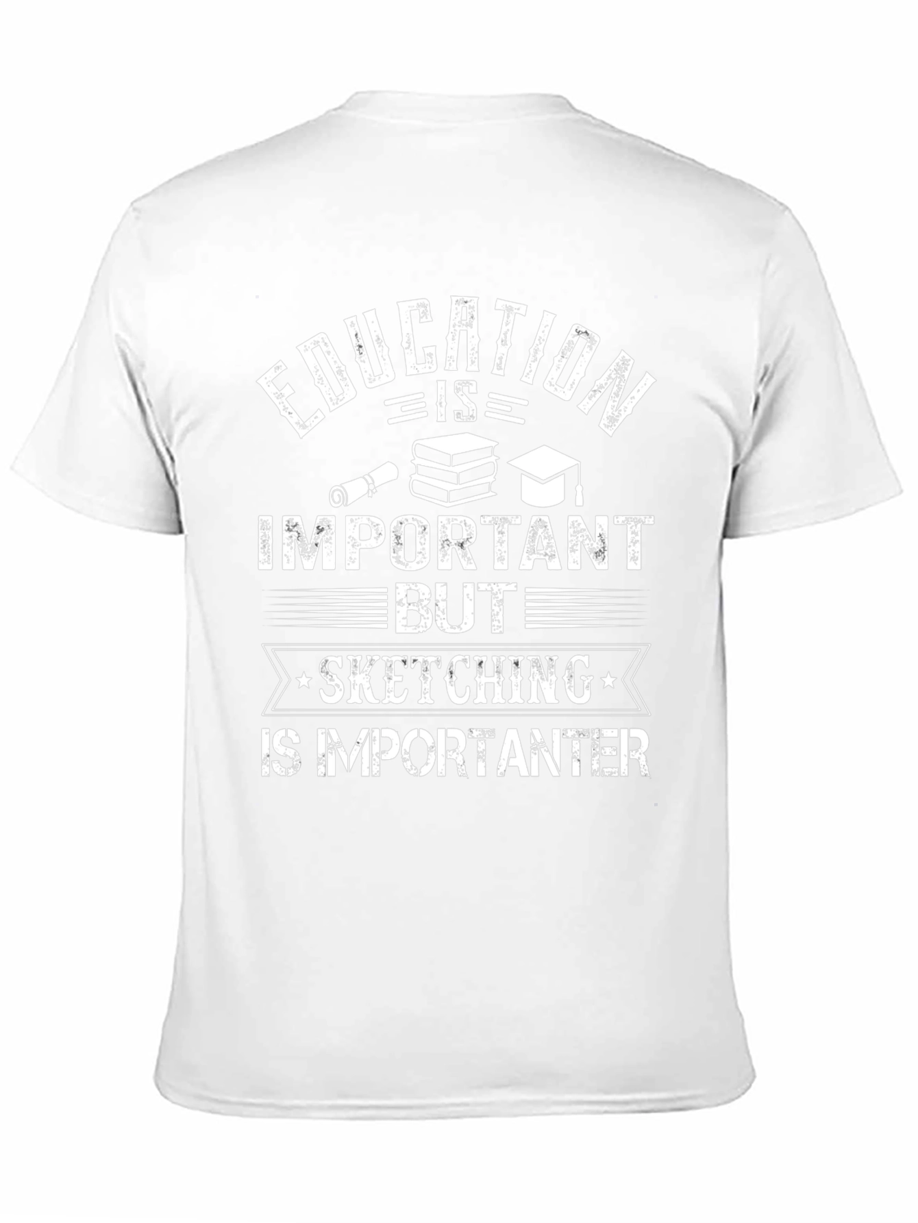 Education vs Sketching Graphic T-Shirt