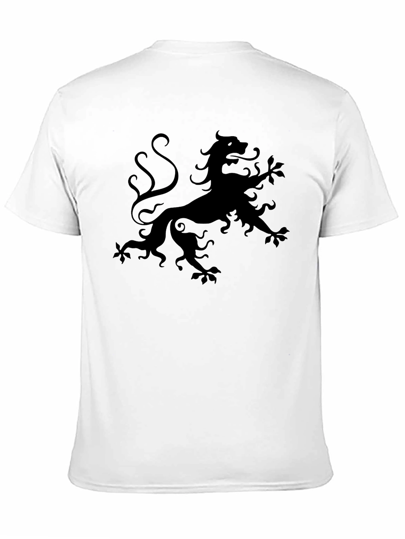 Black T-Shirt with Lion Rampant Design