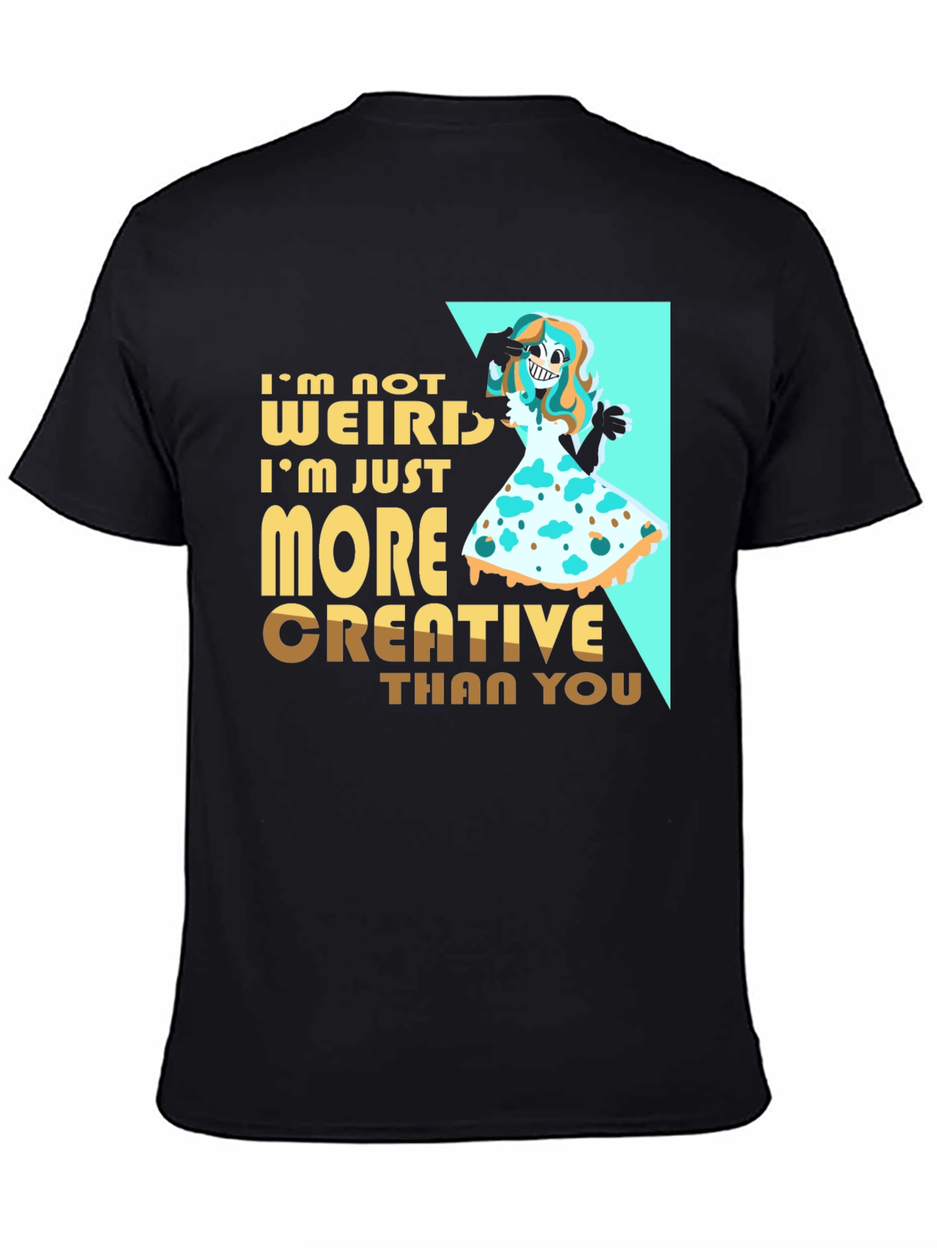 Creative Weirdo Graphic T-Shirt - Black