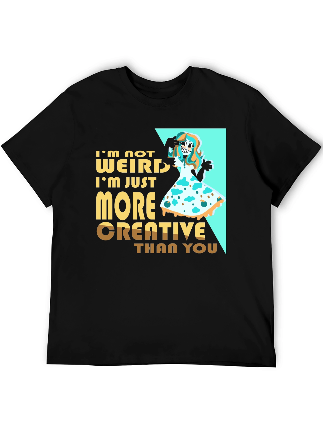 Creative Weirdo Graphic T-Shirt - Black