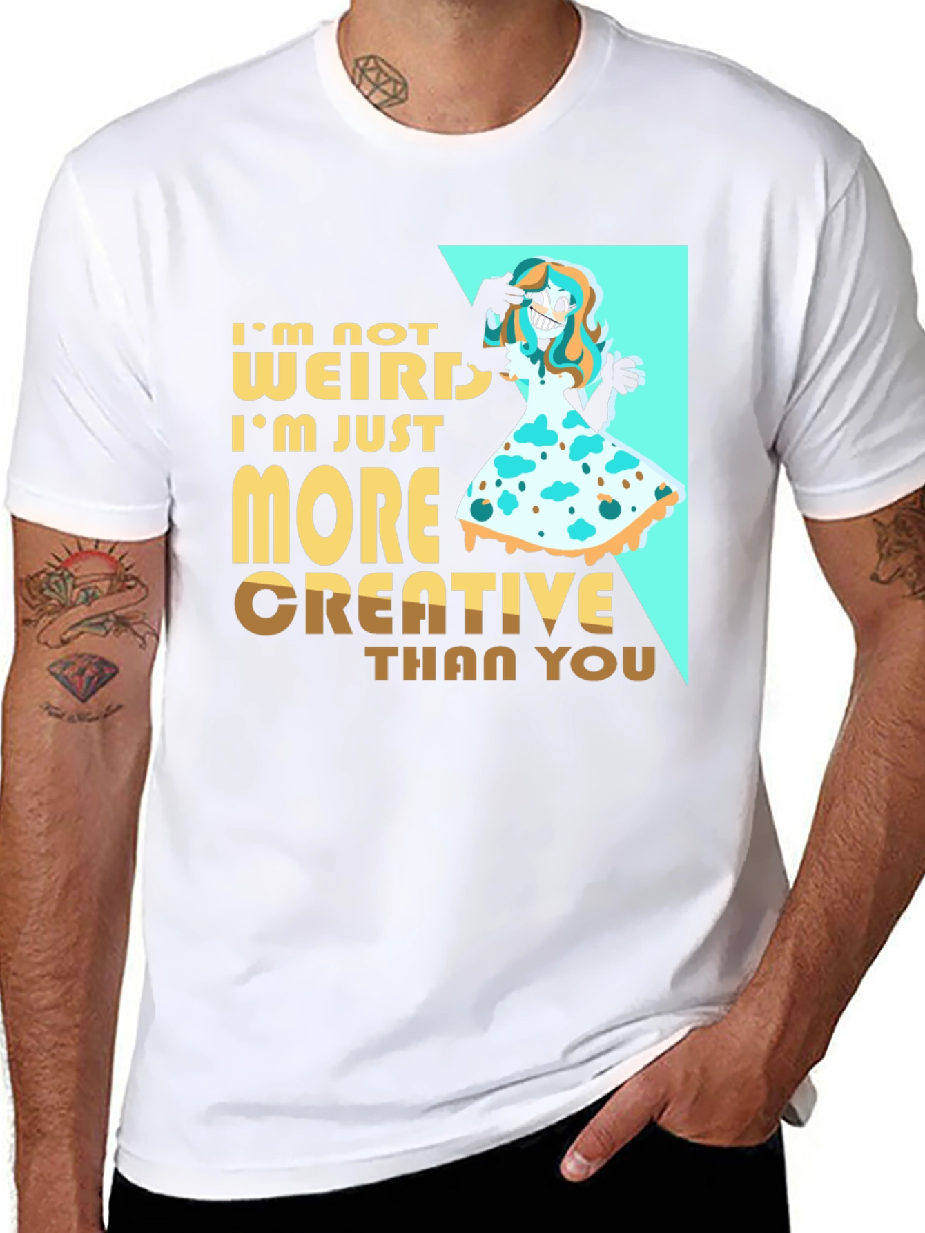 Creative Weirdo Graphic T-Shirt - Black