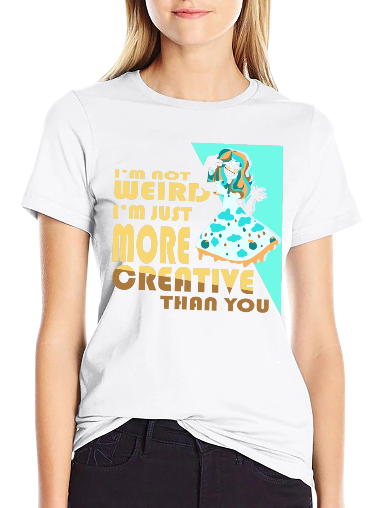 Creative Weirdo Graphic T-Shirt - Black
