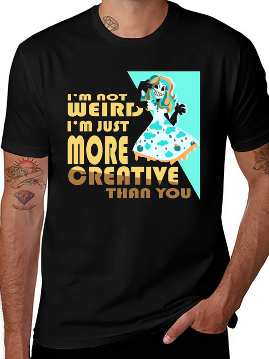 Creative Weirdo Graphic T-Shirt - Black