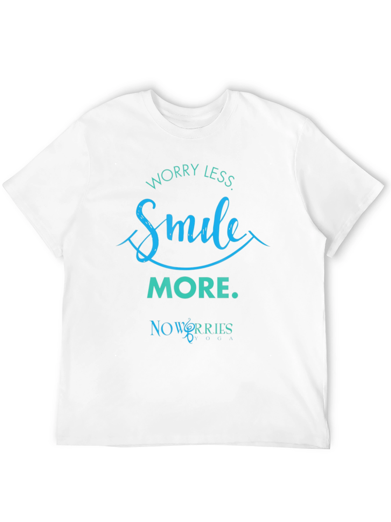 Worry Less Smile More Black Graphic Tee