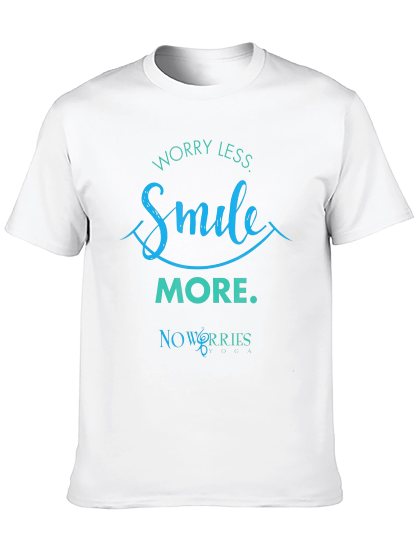 Worry Less Smile More Black Graphic Tee