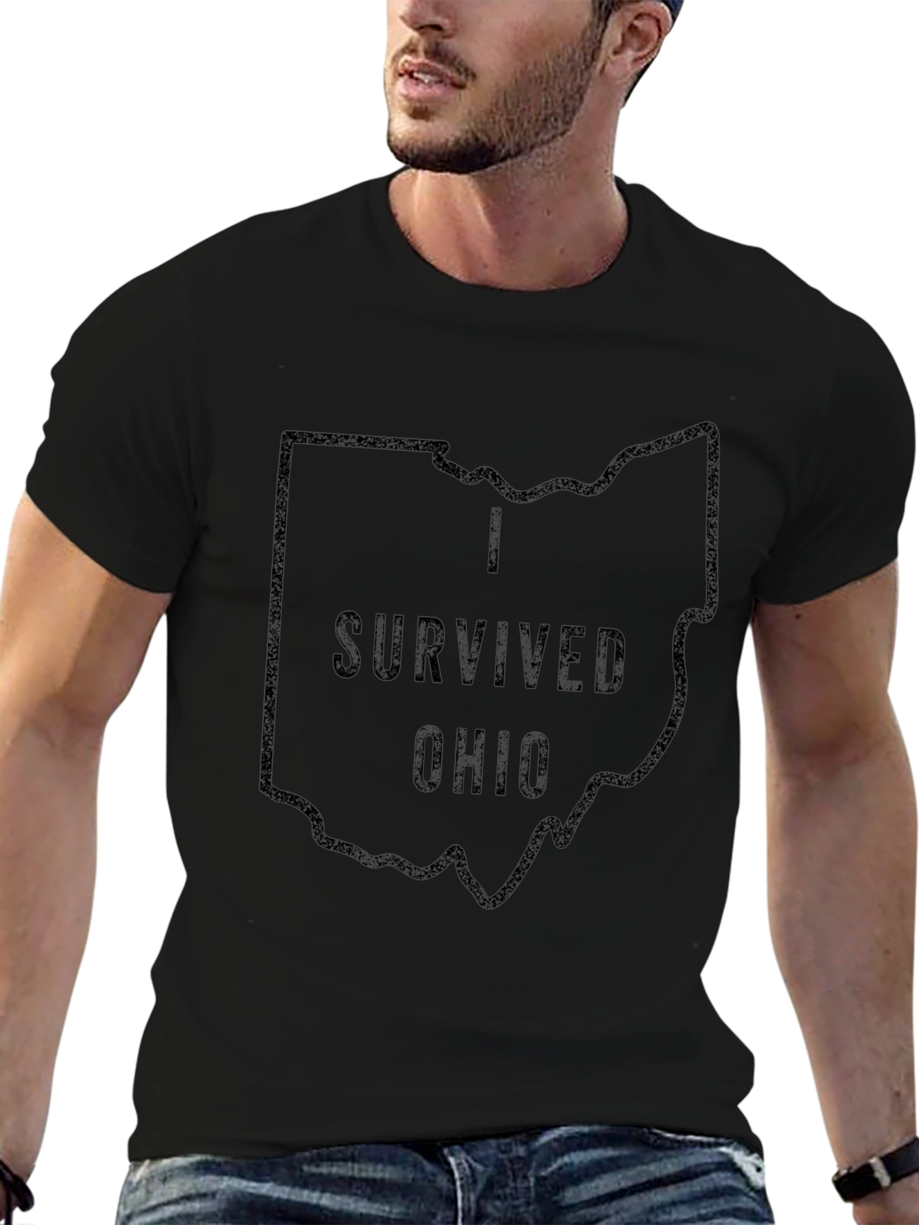 I Survived Ohio Black T-Shirt