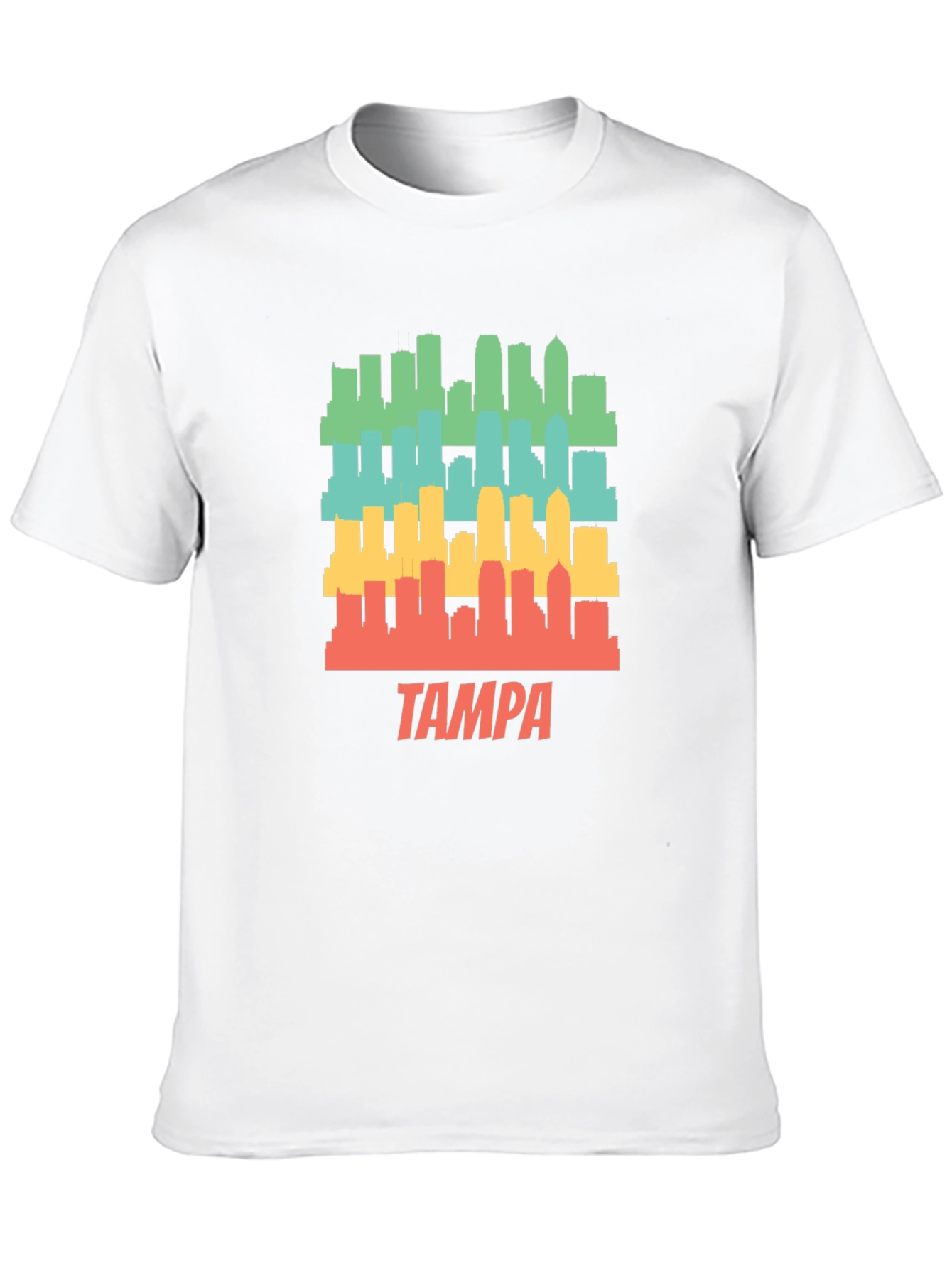 Retro Tampa Skyline Graphic T-Shirt