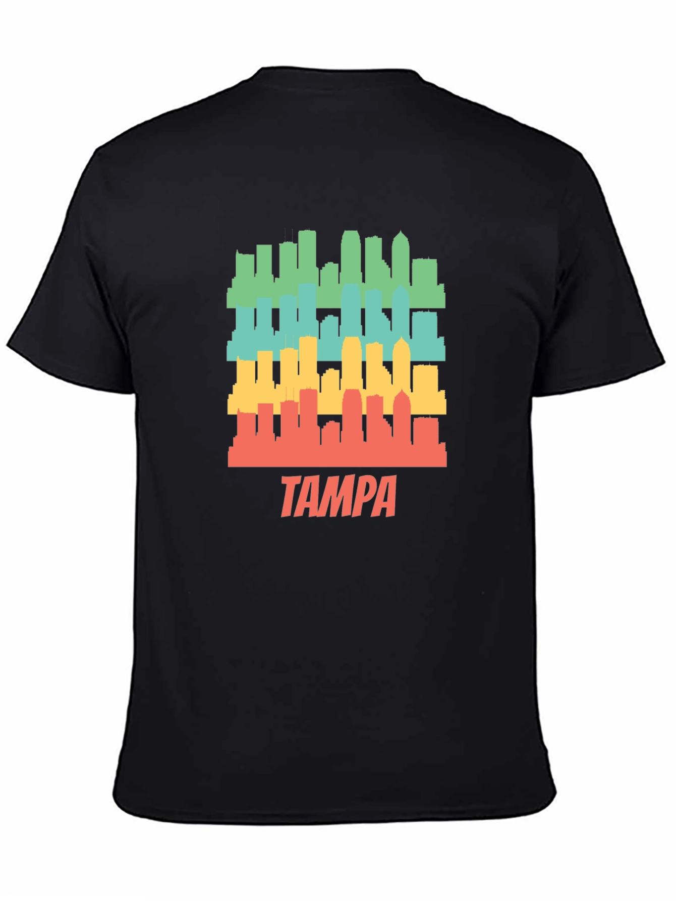 Retro Tampa Skyline Graphic T-Shirt