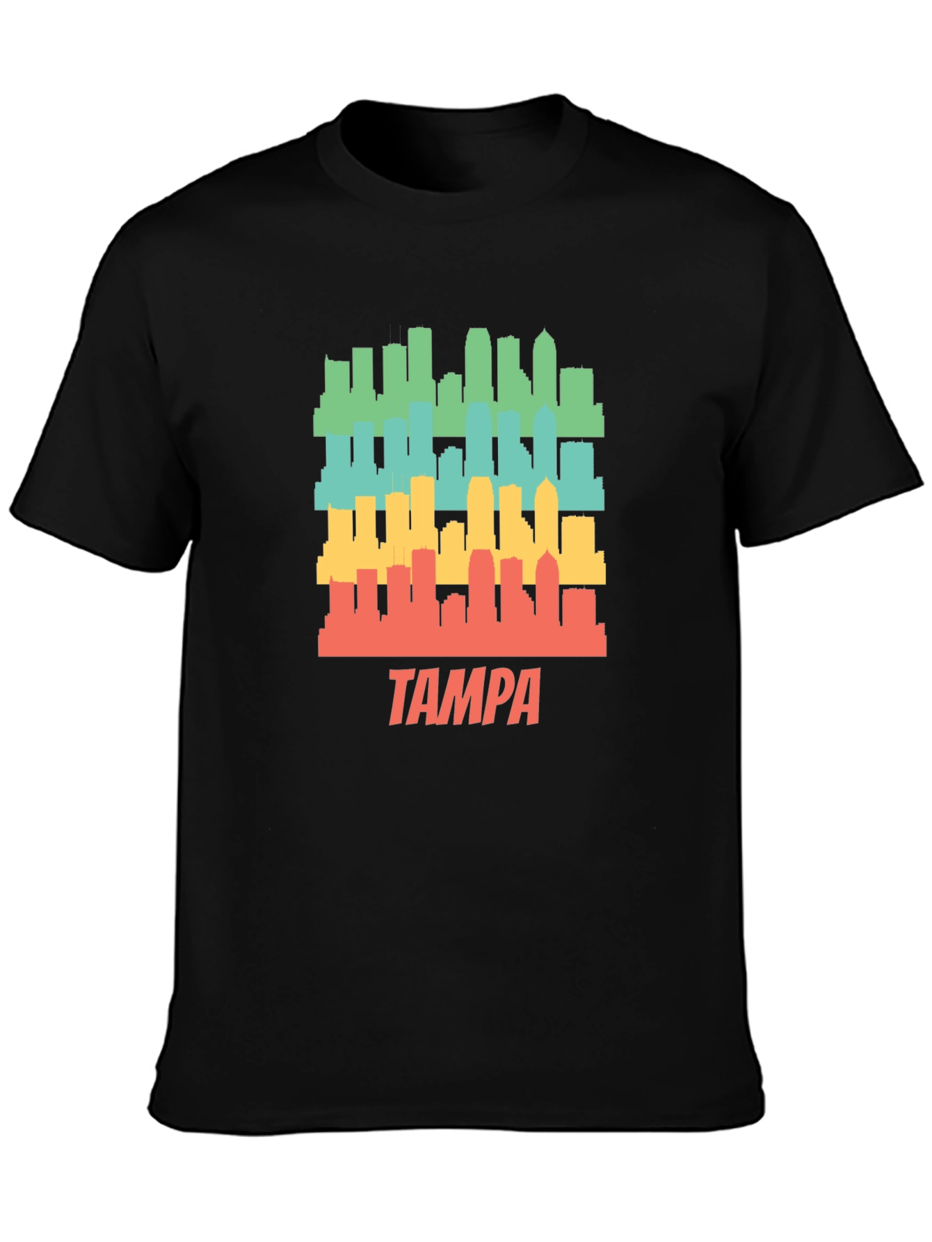 Retro Tampa Skyline Graphic T-Shirt