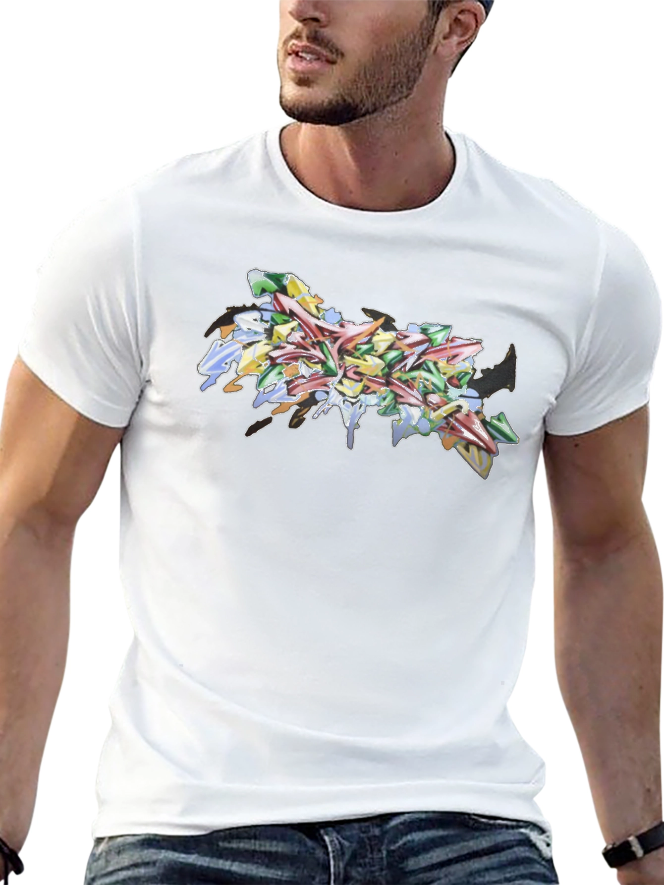 Abstract Graffiti Art Black Tee