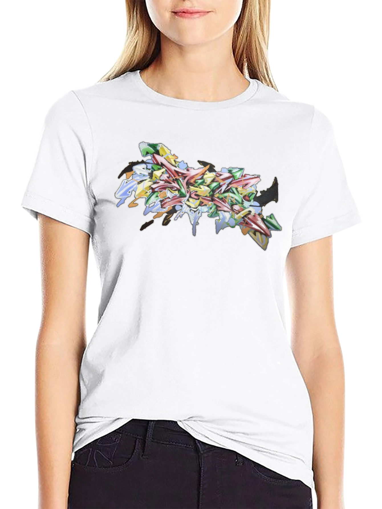 Abstract Graffiti Art Black Tee