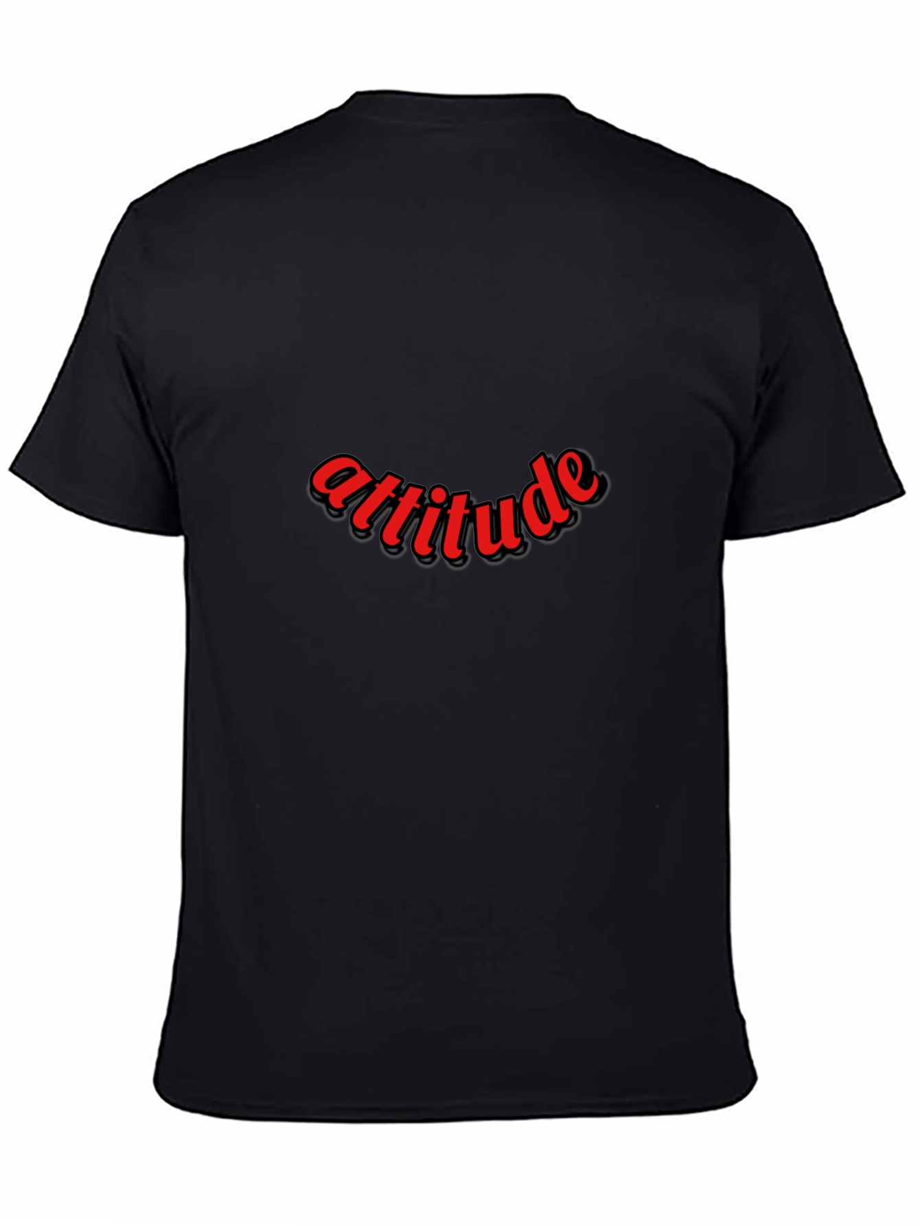 Attitude Graphic Tee - Stylish Black Cotton T-Shirt