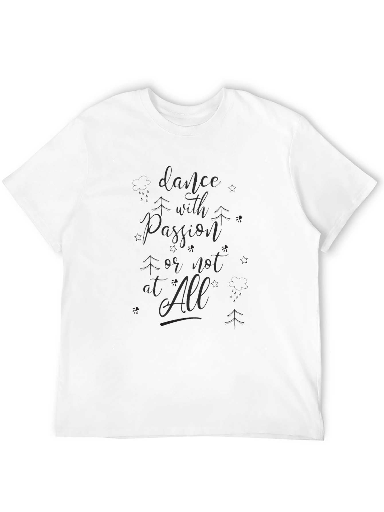 Dance With Passion Mens Graphic Tee - Black