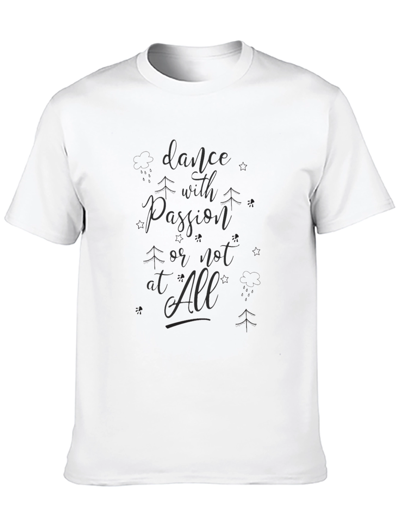 Dance With Passion Mens Graphic Tee - Black