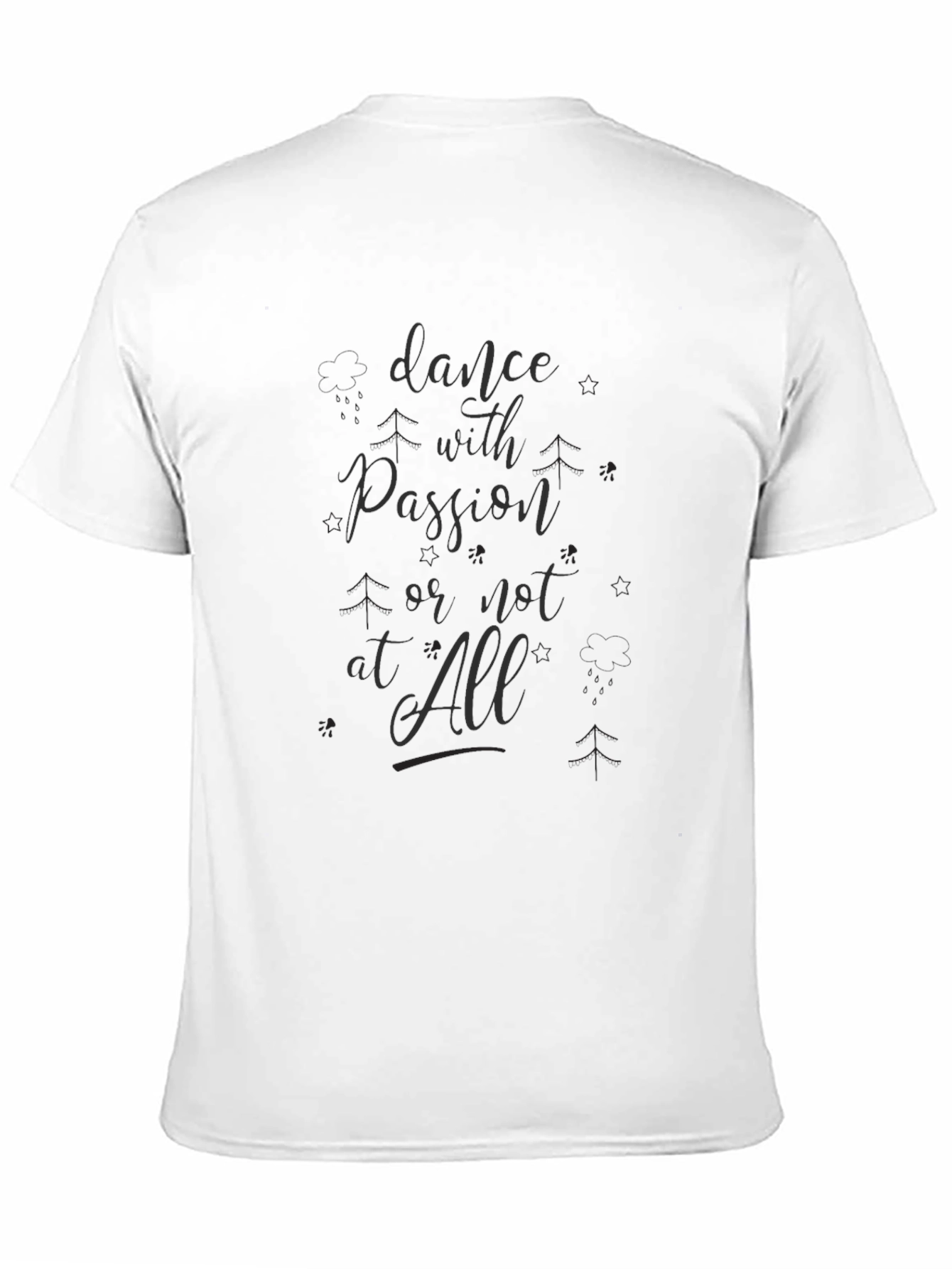 Dance With Passion Mens Graphic Tee - Black