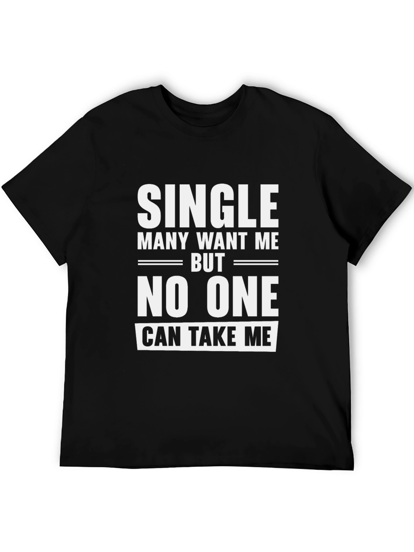 Single Slogan Black T-Shirt