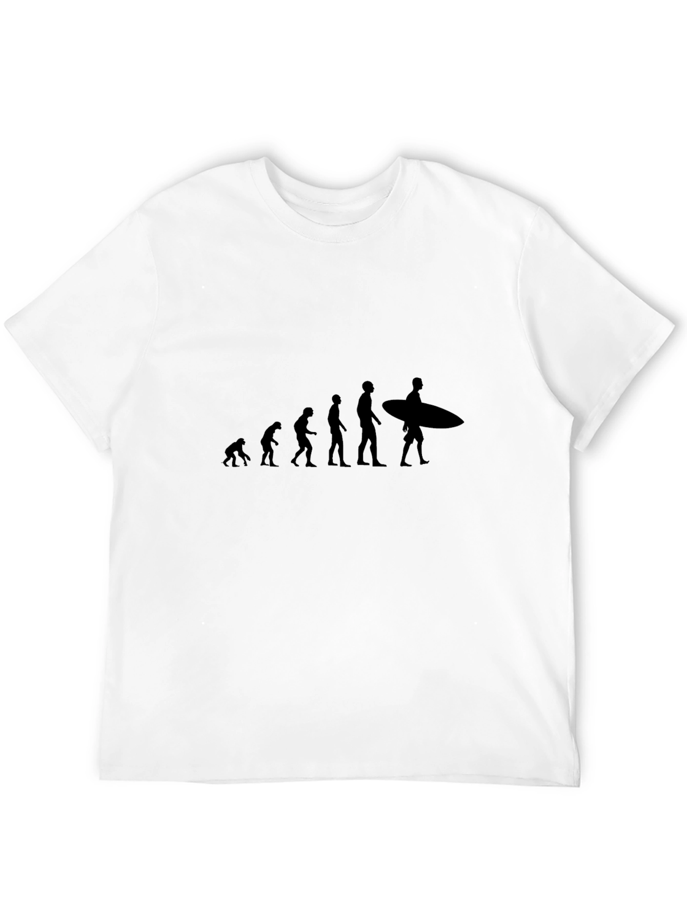 Evolution of Surfing Black T-Shirt