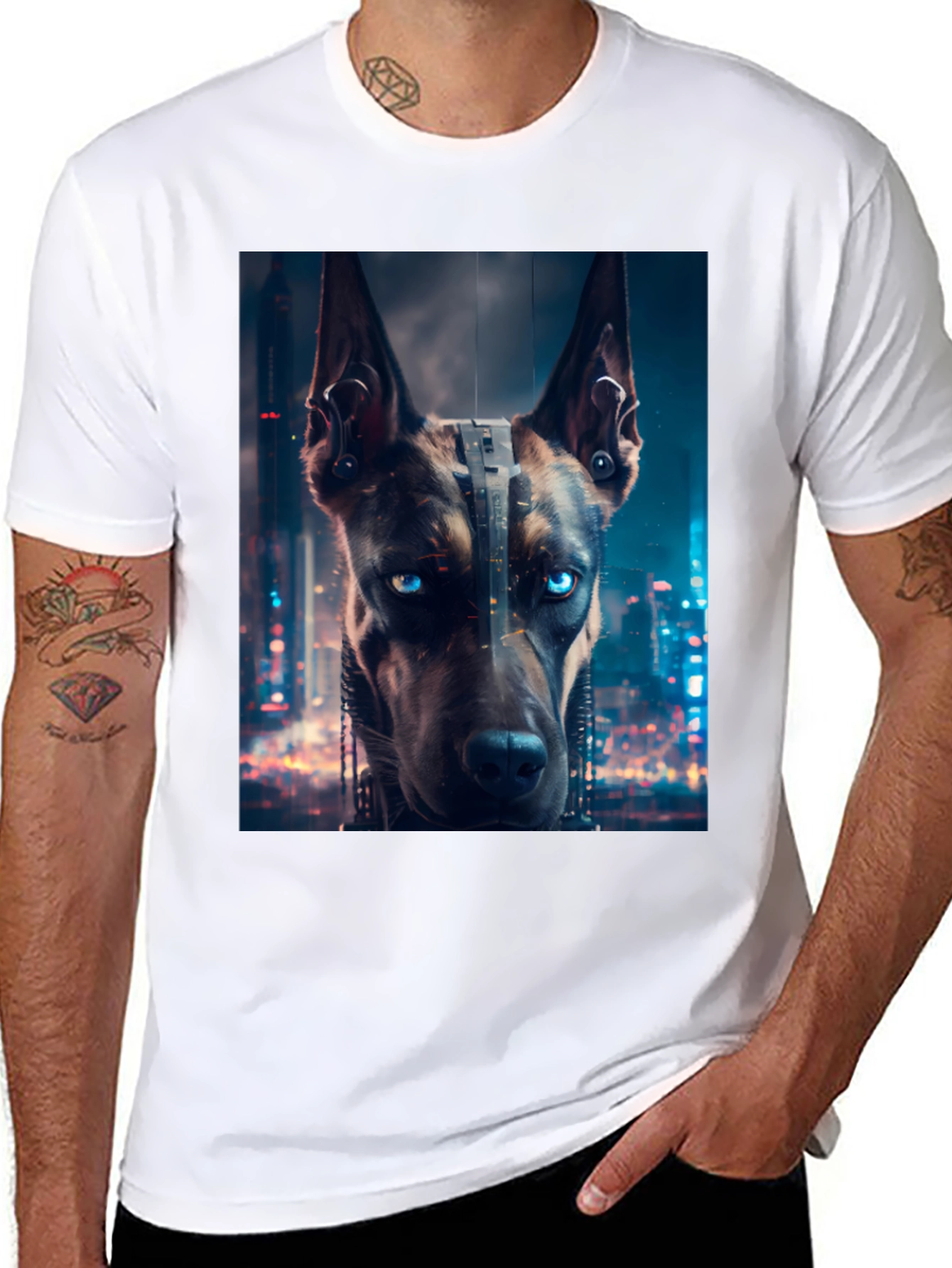 Cyberpunk Doberman T-Shirt - Urban Style