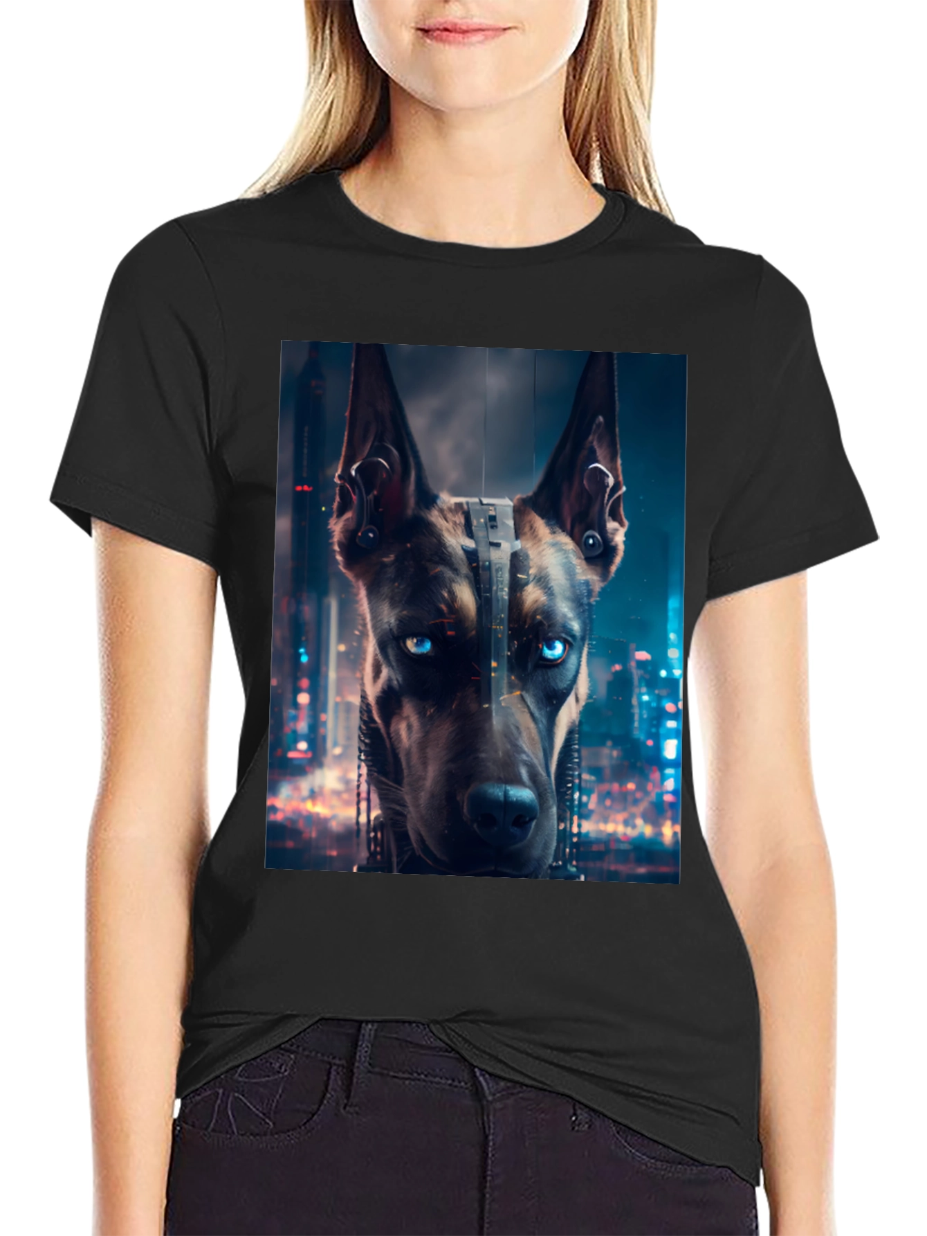 Cyberpunk Doberman T-Shirt - Urban Style