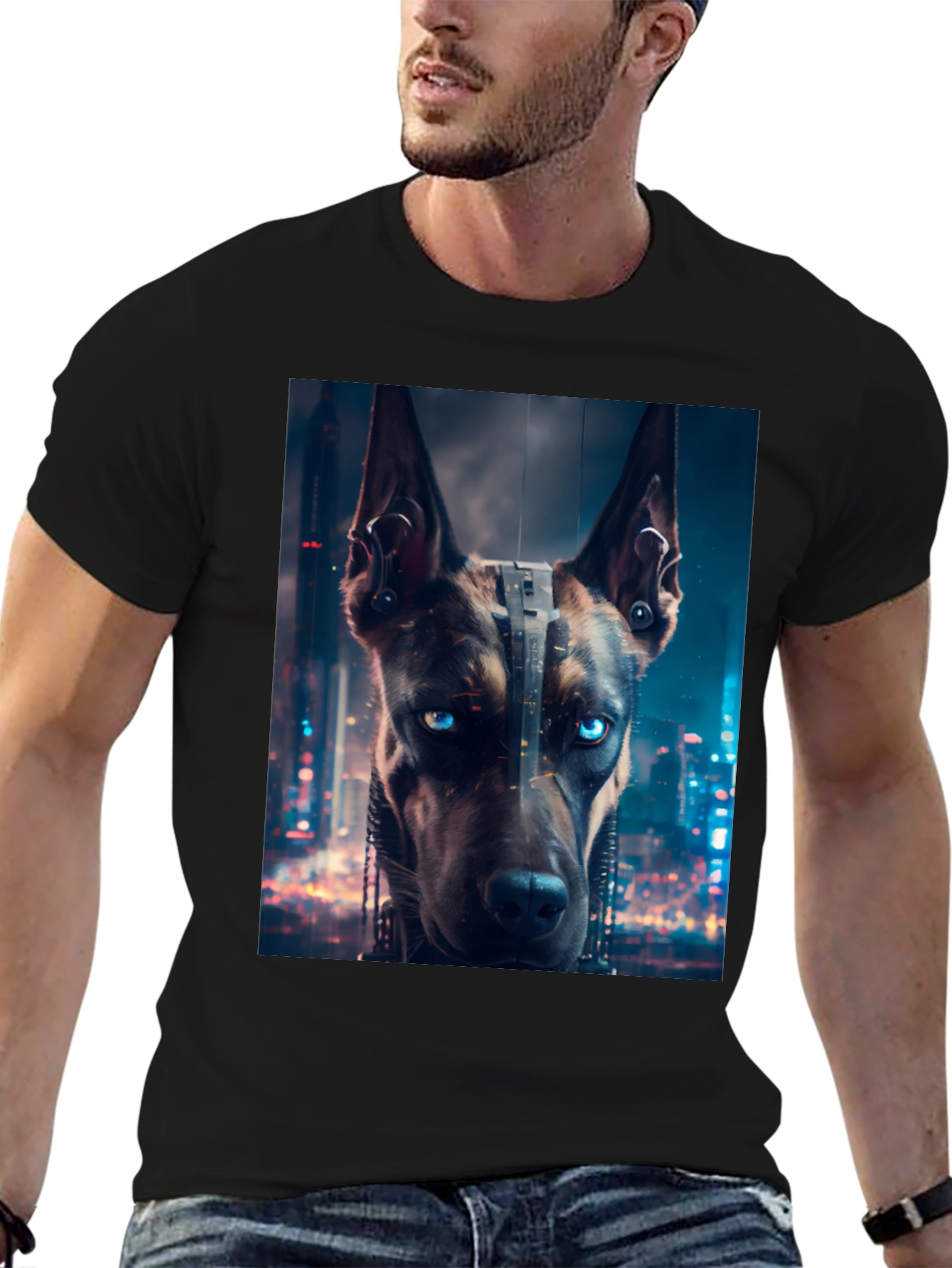 Cyberpunk Doberman T-Shirt - Urban Style