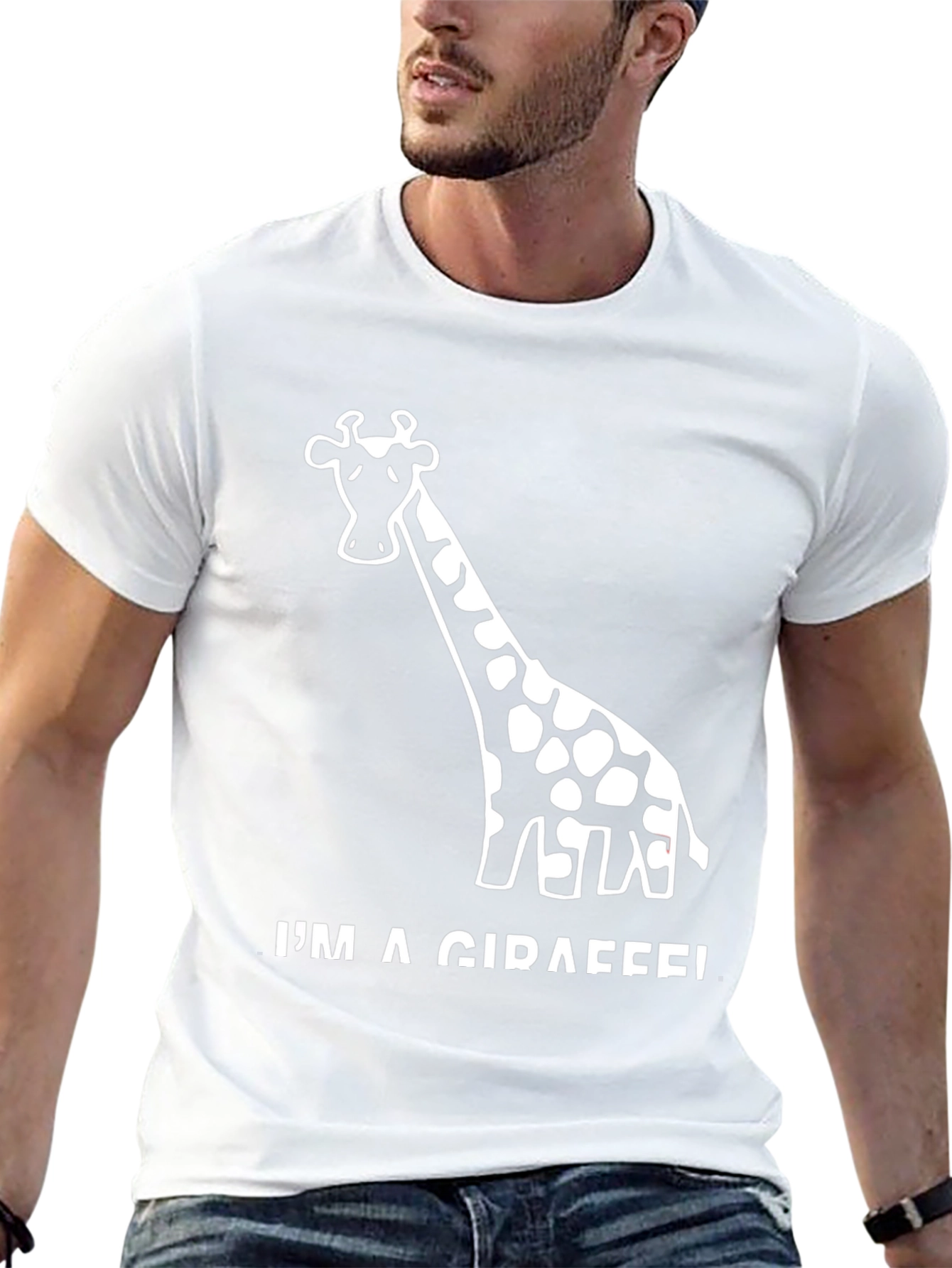 Im A Giraffe! Black Graphic Tee