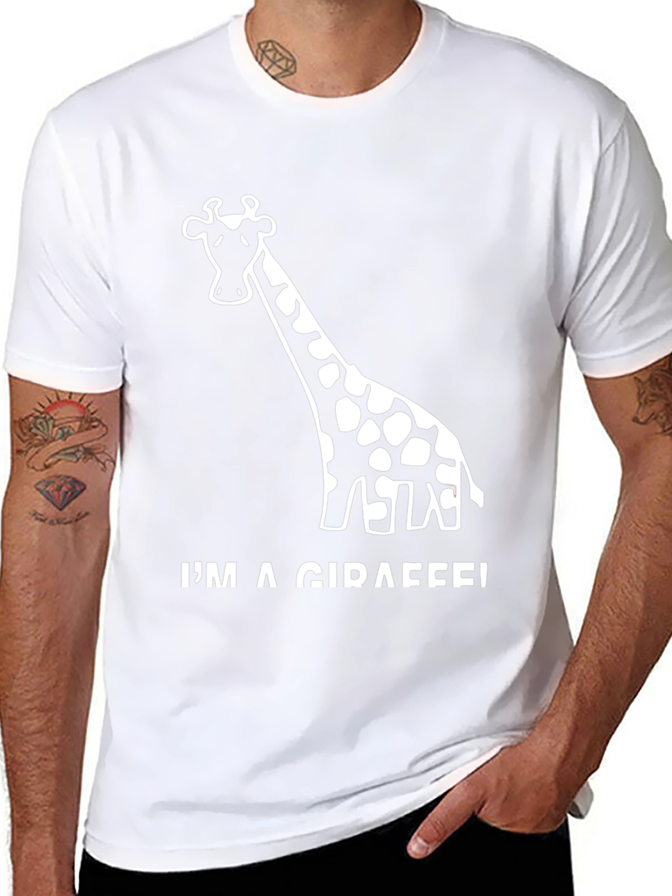 Im A Giraffe! Black Graphic Tee