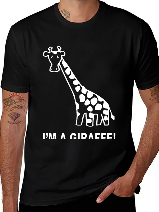Im A Giraffe! Black Graphic Tee